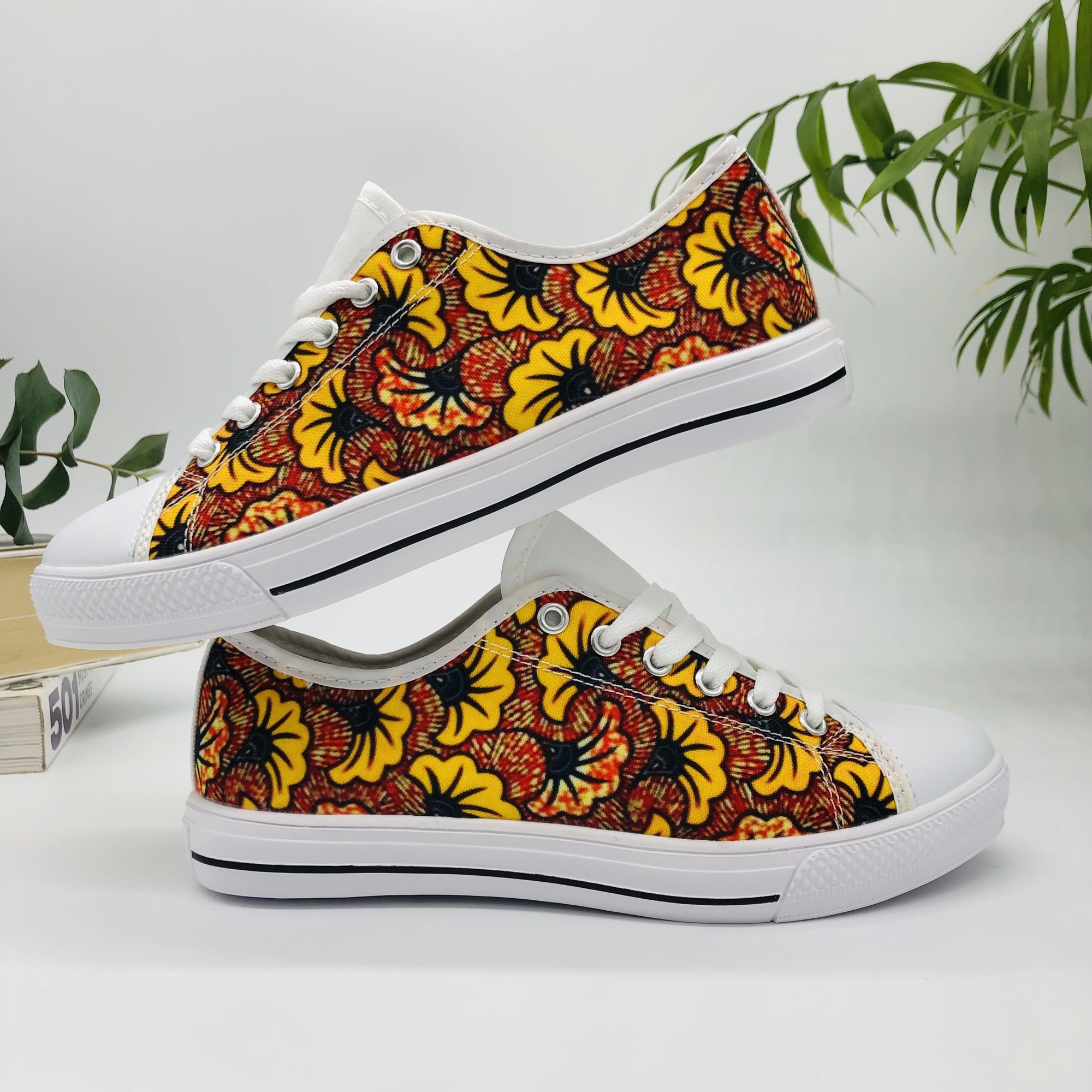 Motomoto African Print Canvas shoes - Image 4