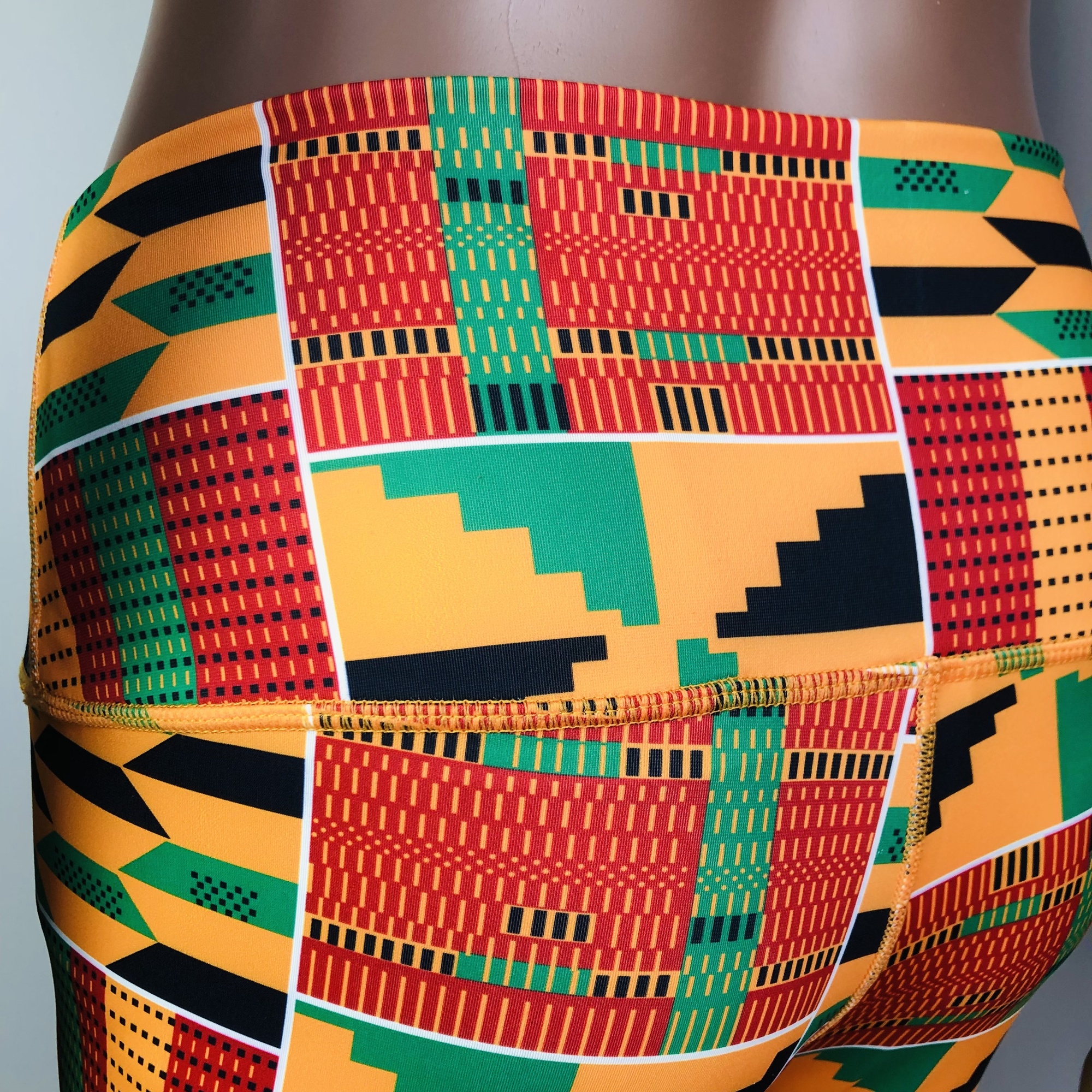 Kente 2-piece High Waist Fitness Leggings and Sports Bra Set - Image 21