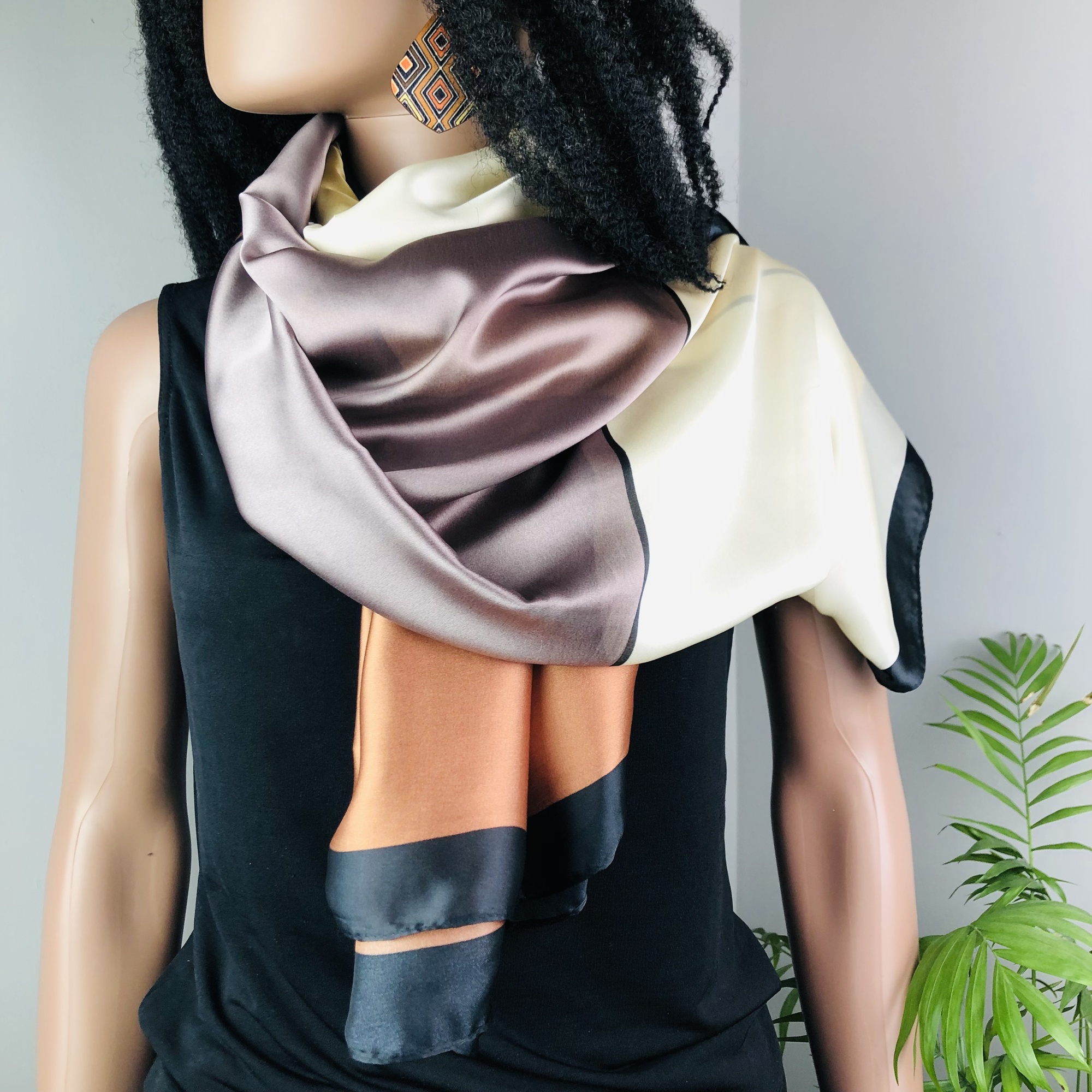 Madhaka Golden Terracotta Jumbo Scarf