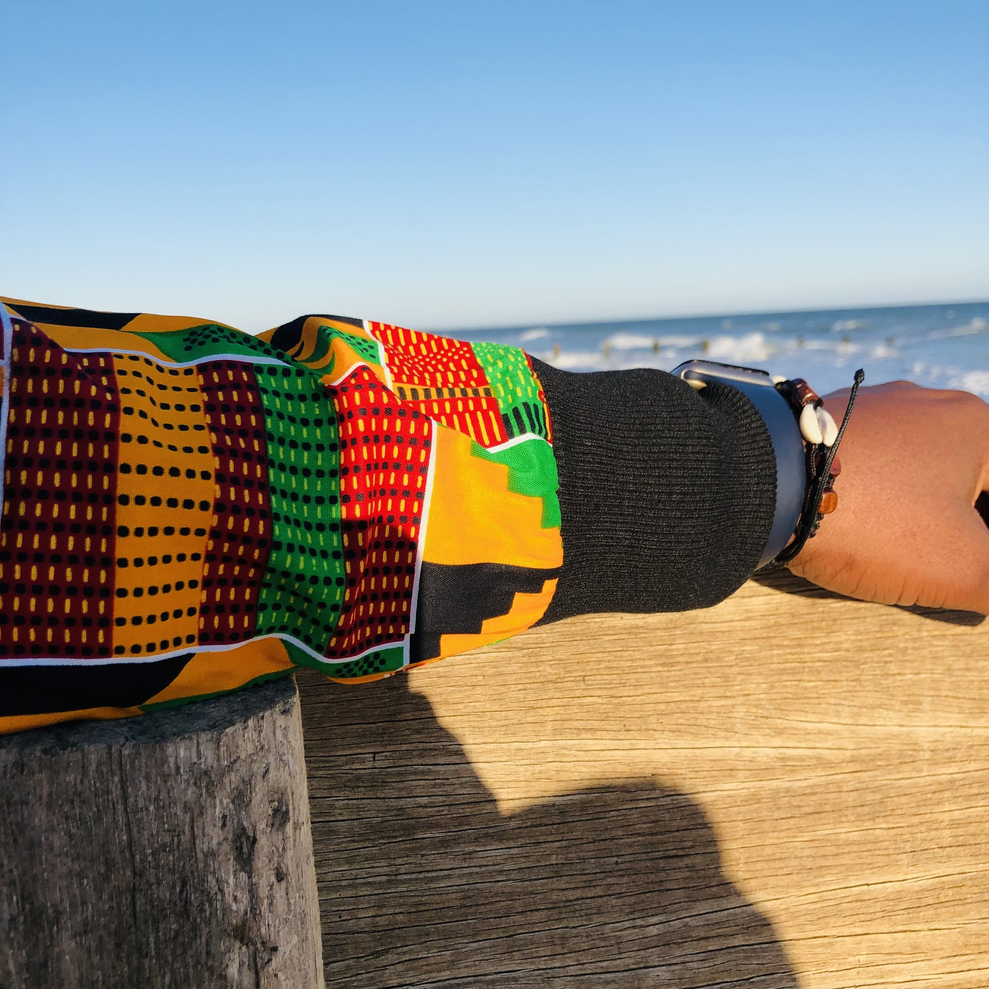 Men's Kenterised African Print Bomber Jacket - Image 3