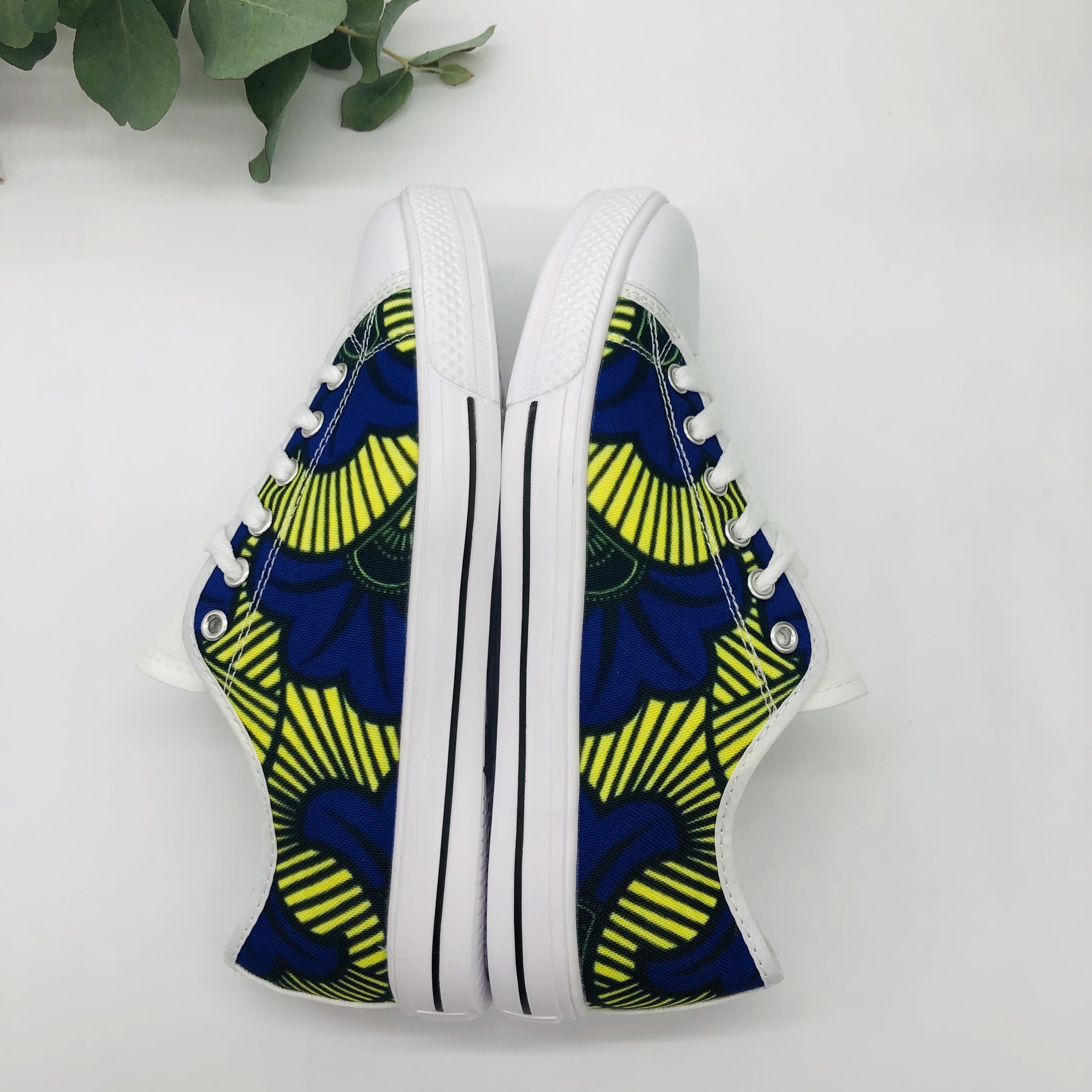 Jacaranda African Print Canvas Shoes - Image 3