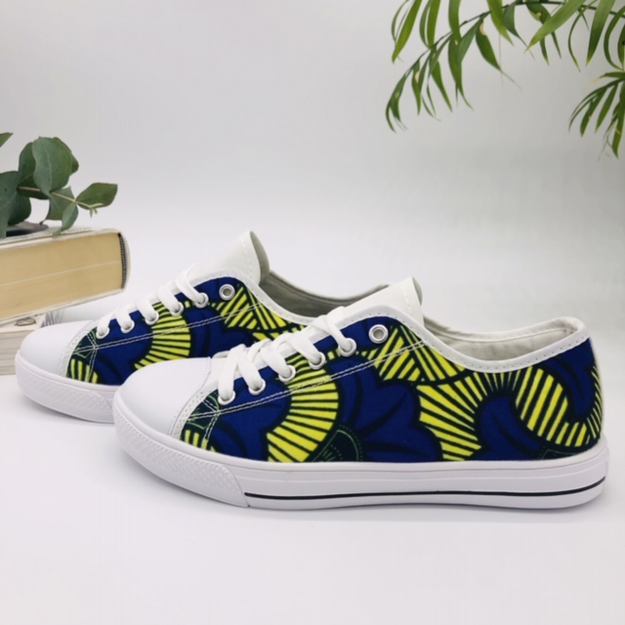 Jacaranda African Print Canvas Shoes - Image 7
