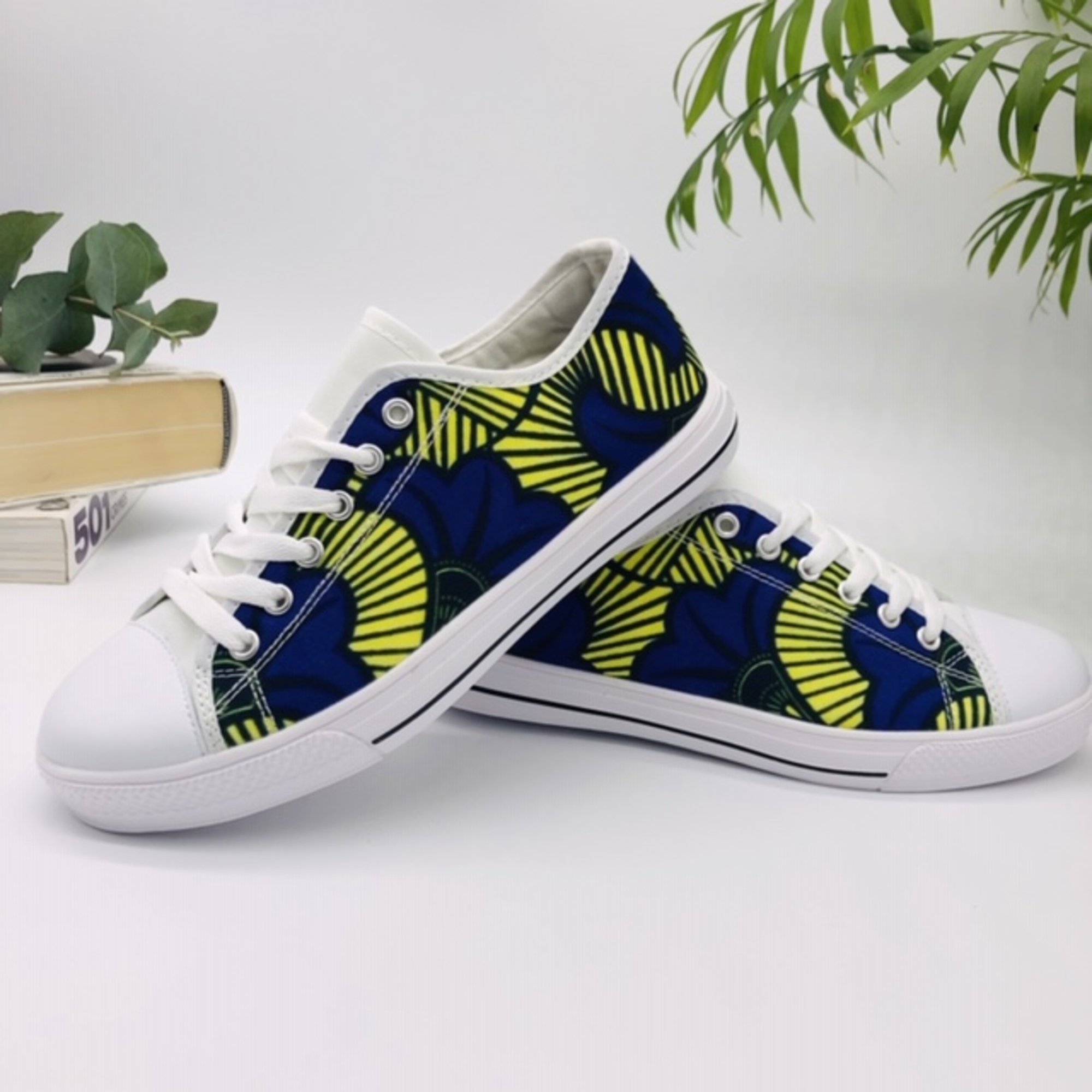 Jacaranda African Print Canvas Shoes - Image 6