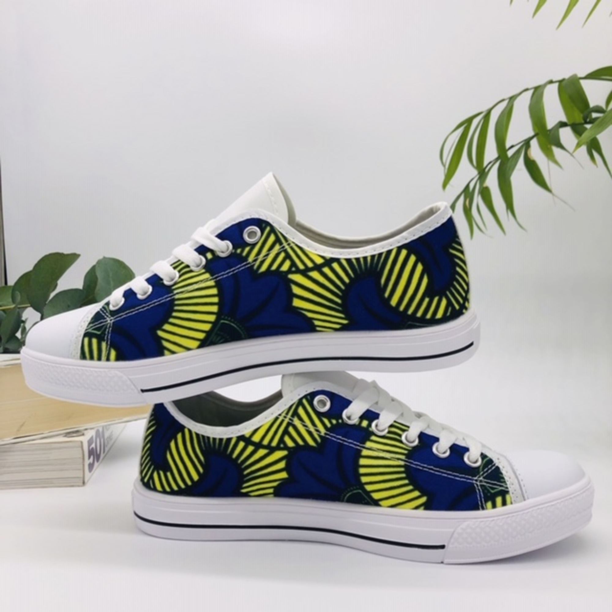 Jacaranda African Print Canvas Shoes - Image 4