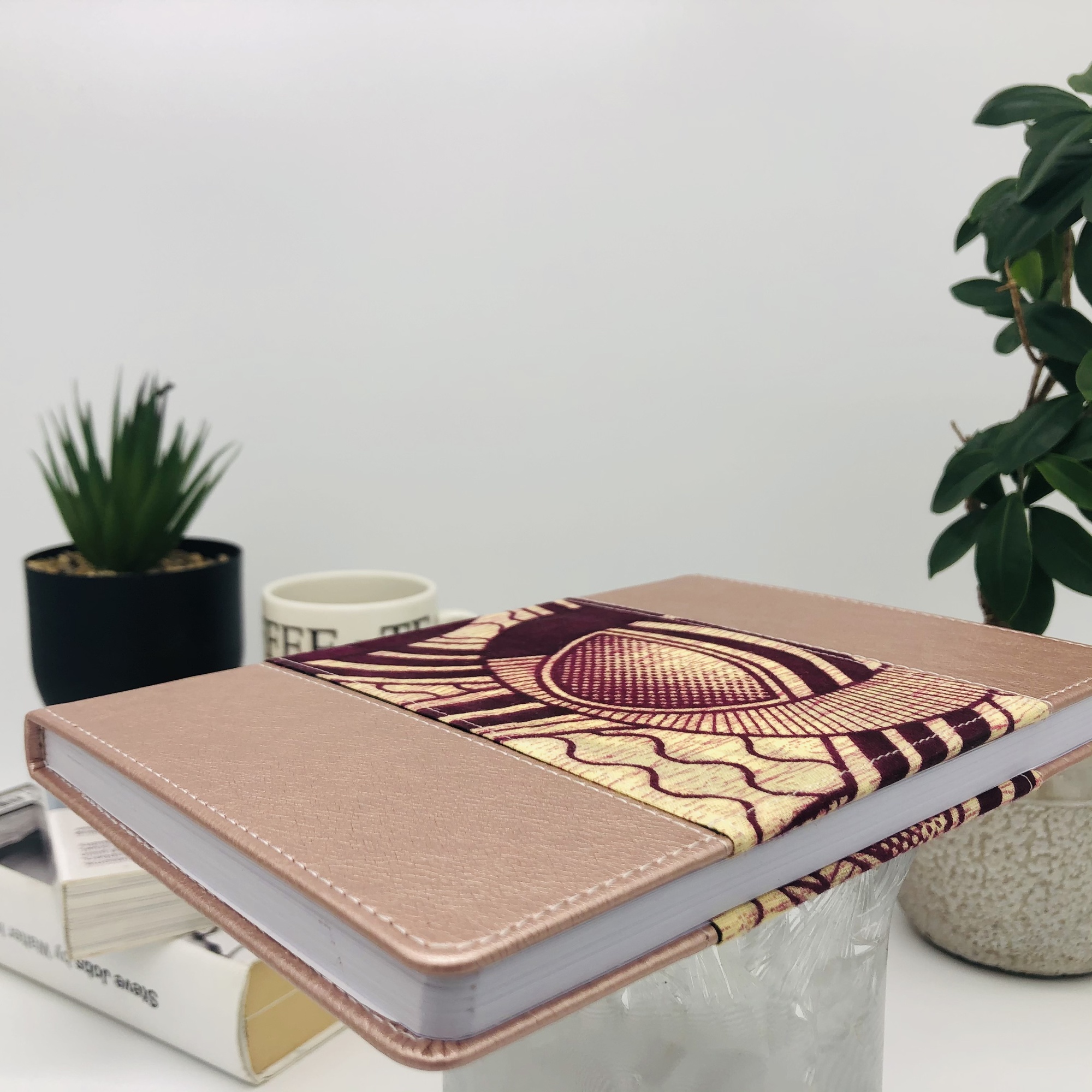 Hari Two-Tone Chitenge & Lux Leather Journal with Inspirational Bible Verses - Image 3