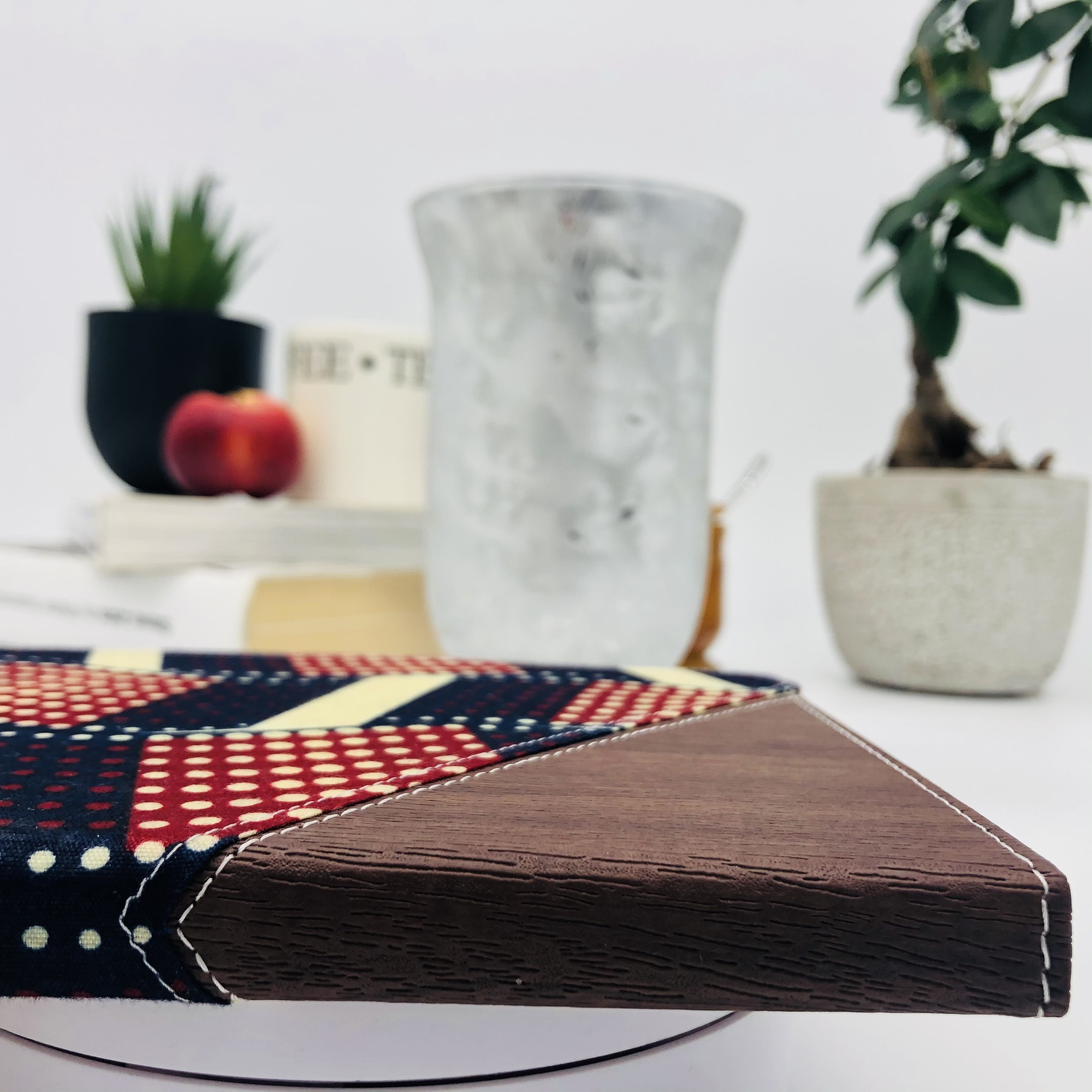 Masaisai Two-Tone Ankara & Lux Leather Journal with Inspirational Bible Verses - Image 3
