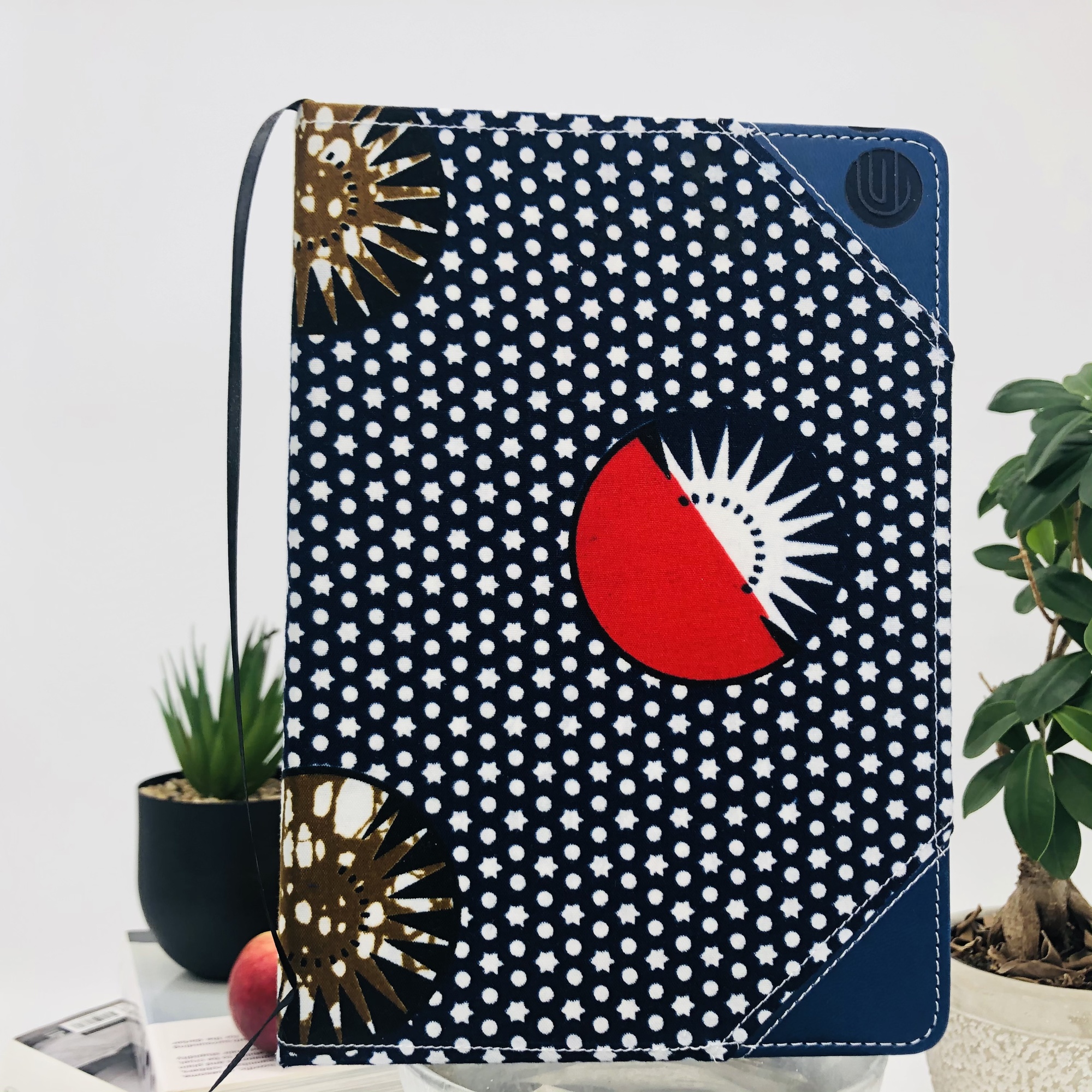 Mawanga Two-Tone Ankara & Lux Leather Journal with Inspirational Bible Verses - Image 6