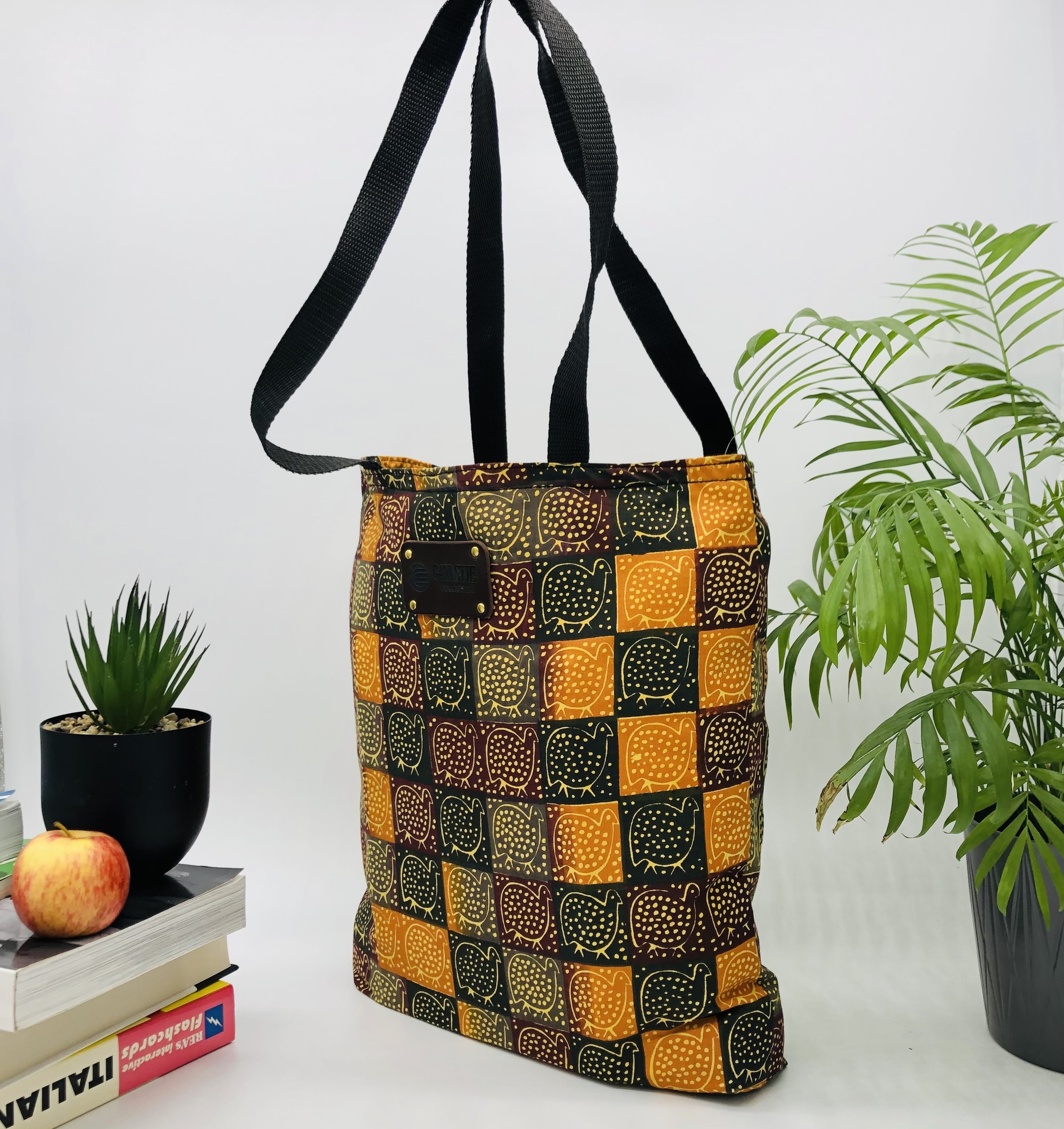 Hand-block Print Hanga African Print Fabric Tote Bag - Image 6