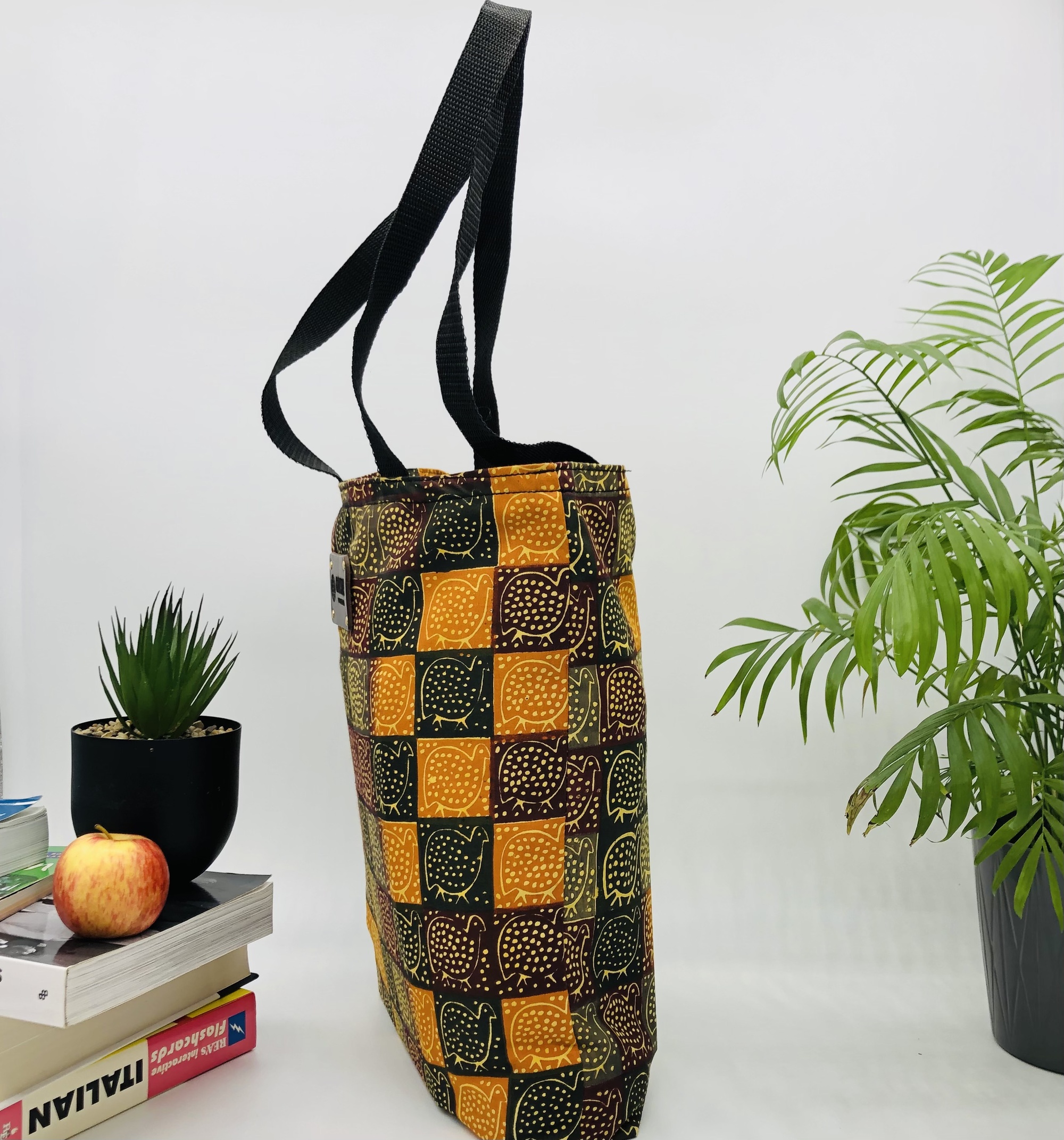 Hand-block Print Hanga African Print Fabric Tote Bag - Image 5