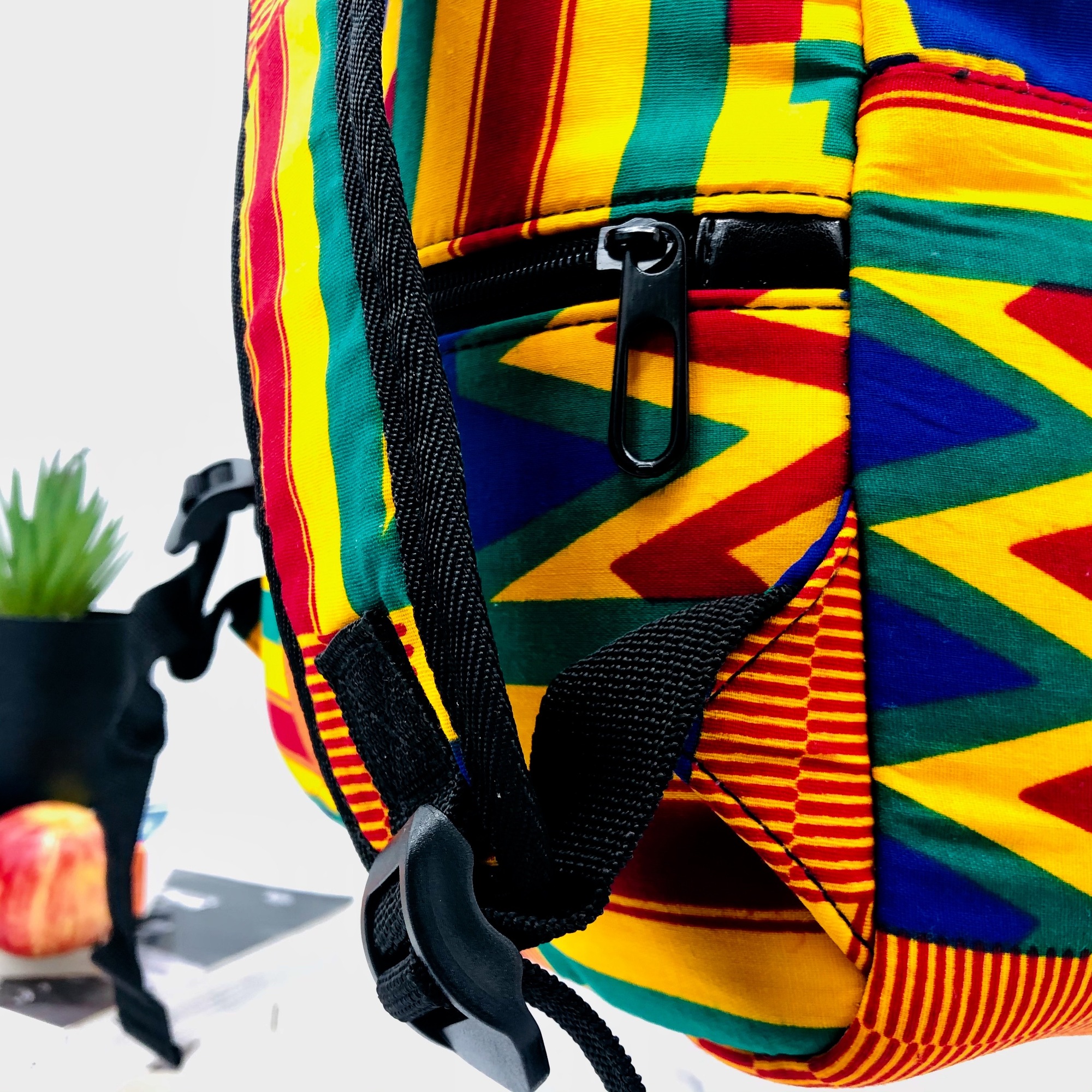 Kenterised African Print Backpack - Image 6