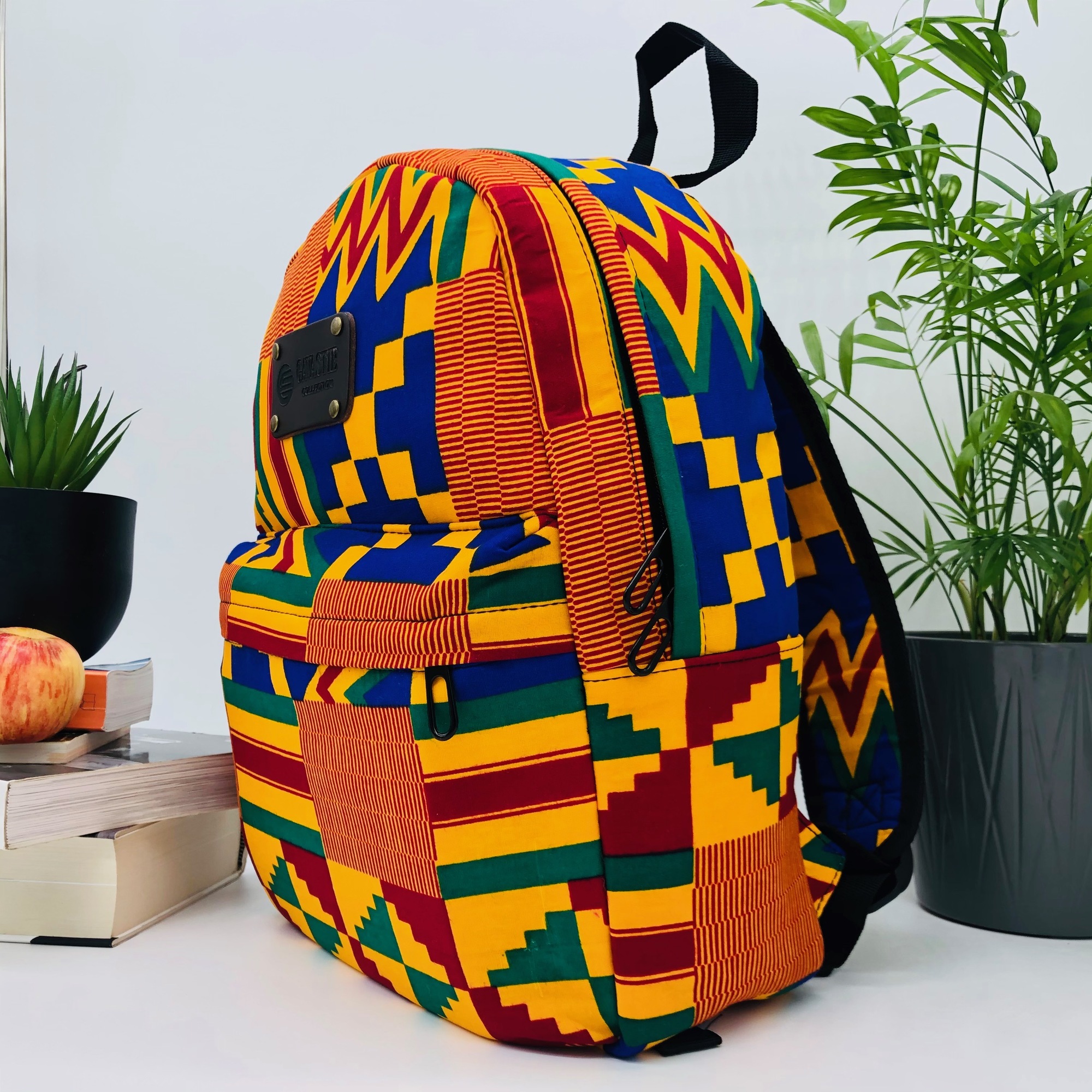 Kenterised African Print Backpack - Image 7
