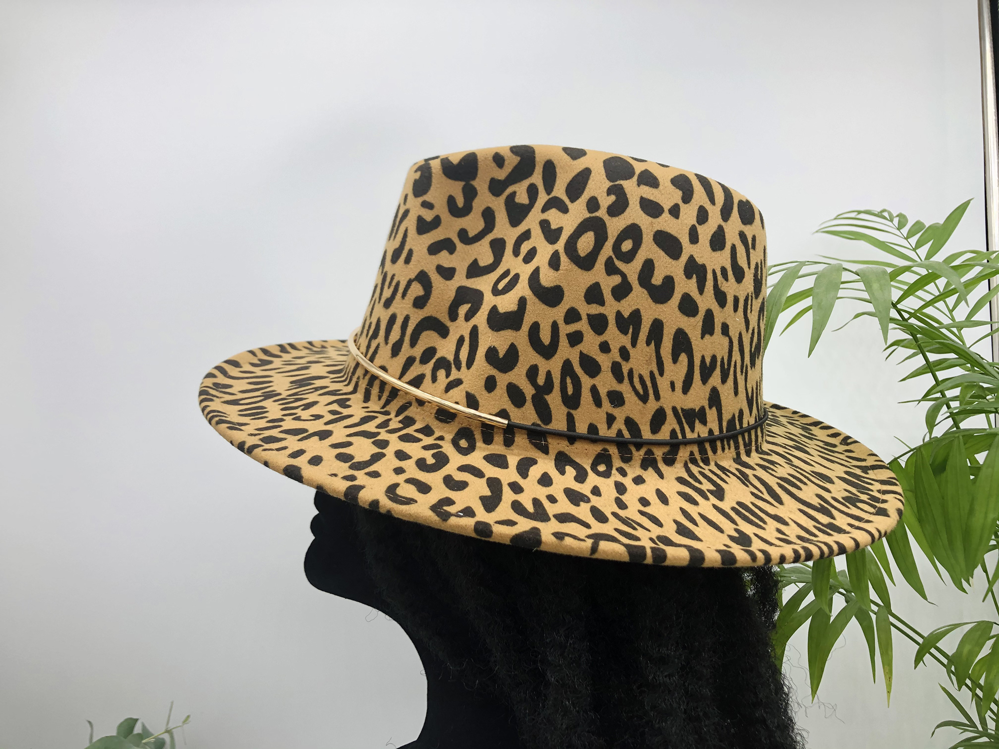 Mbada Beige Fedora Hat hat with removable pheasant feather pin - Image 7