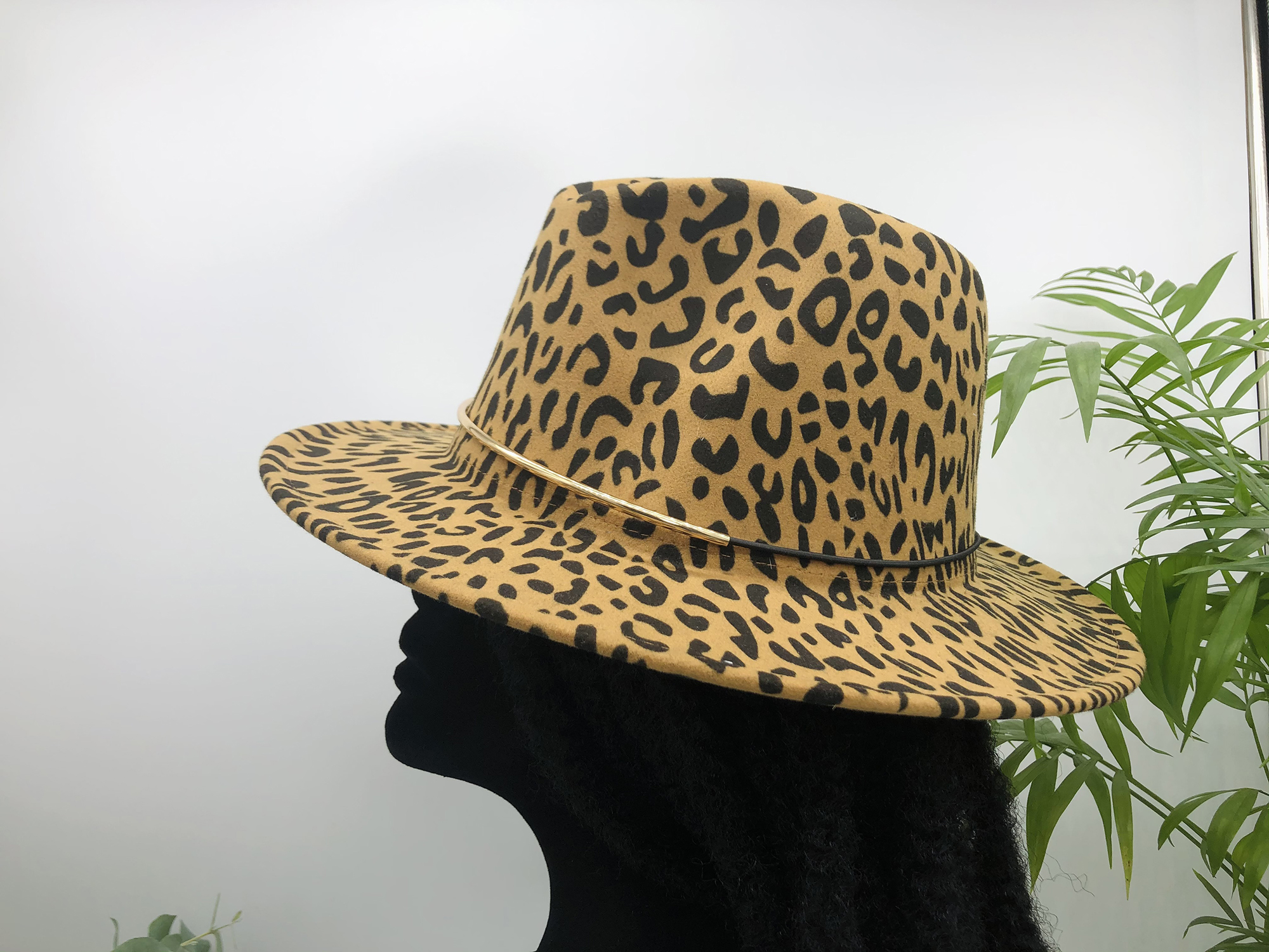 Mbada Beige Fedora Hat hat with removable pheasant feather pin - Image 6