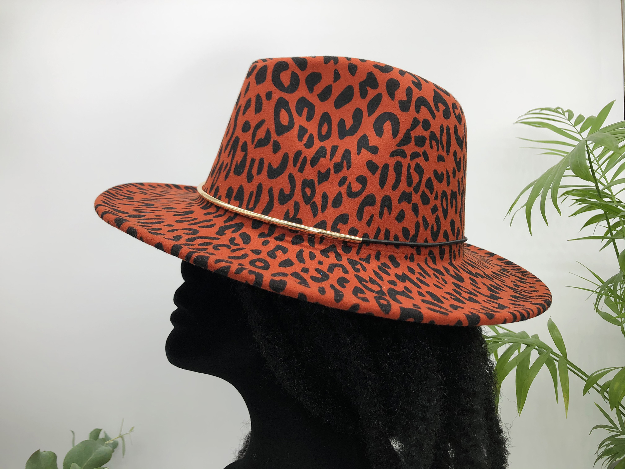 Mbada Terracotta Fedora Hat with Removable Pheasant Feather Pin - Image 4