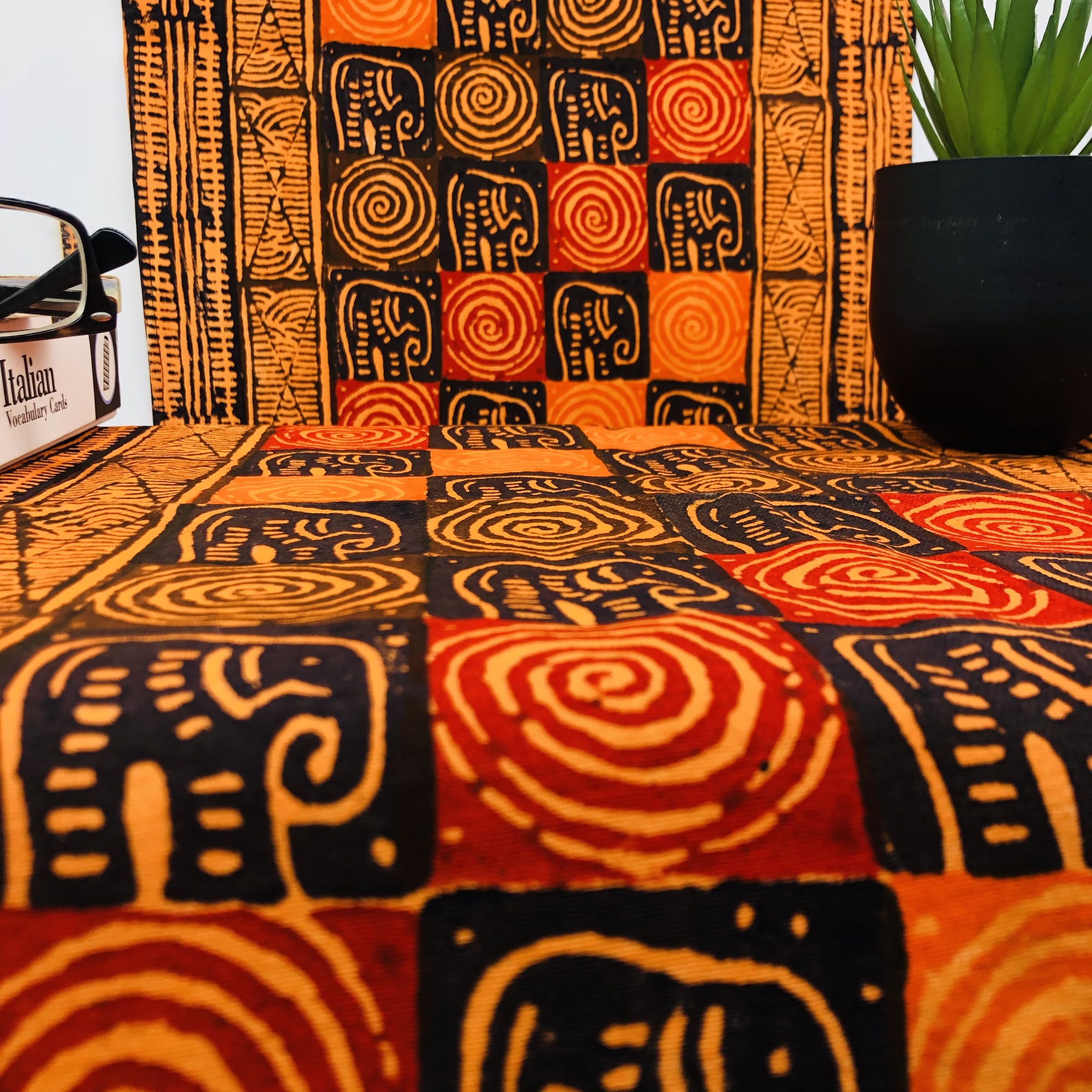 Zhou African Hand-block Print Table Runner - Image 6