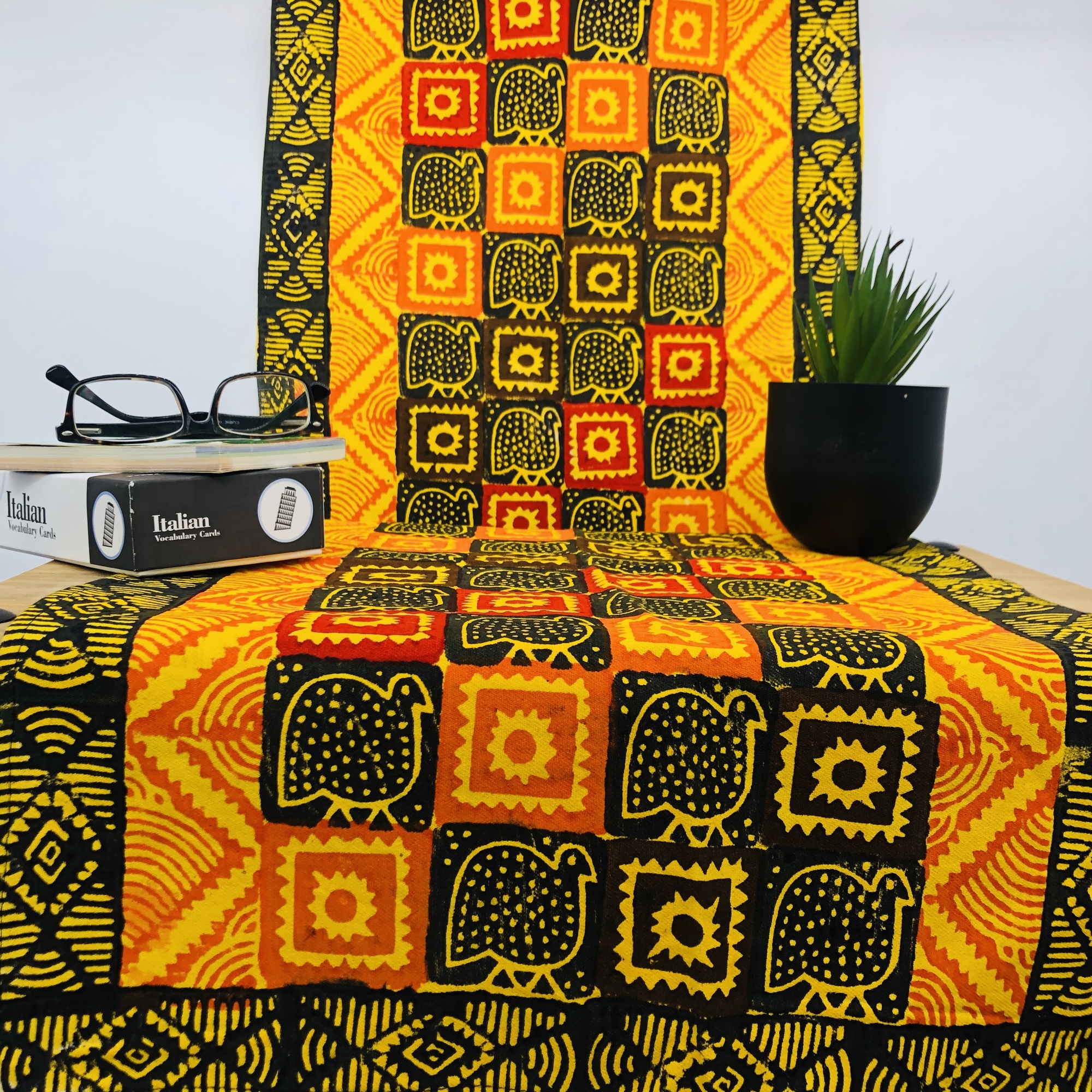 Hanga African Hand-block Print Table Runner