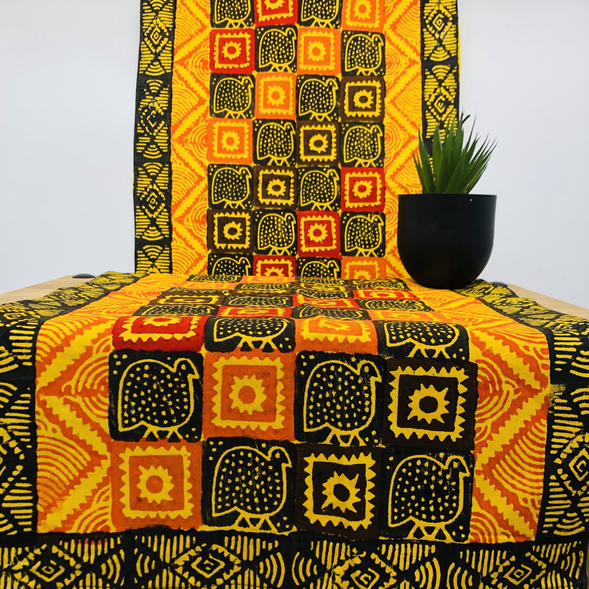Hanga African Hand-block Print Table Runner - Image 3