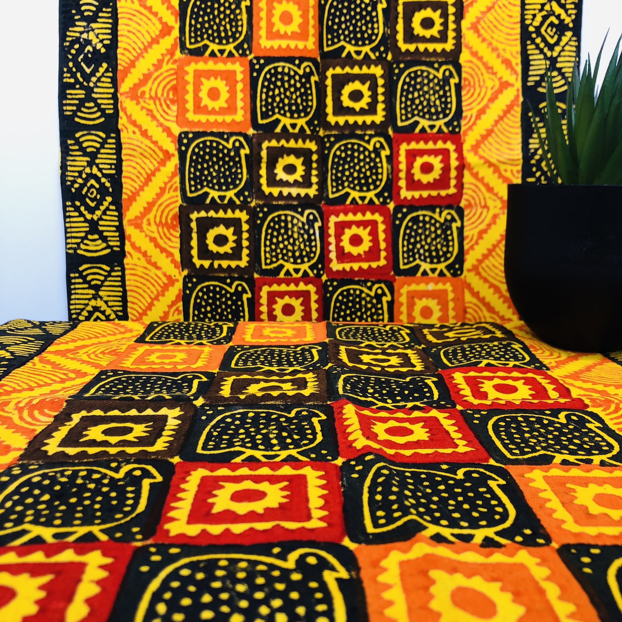Hanga African Hand-block Print Table Runner - Image 4