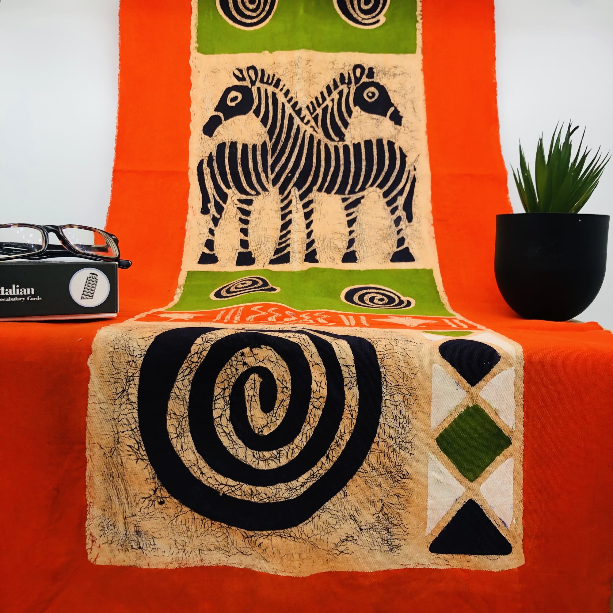 Tumbizi African Hand-block Print Table Runner