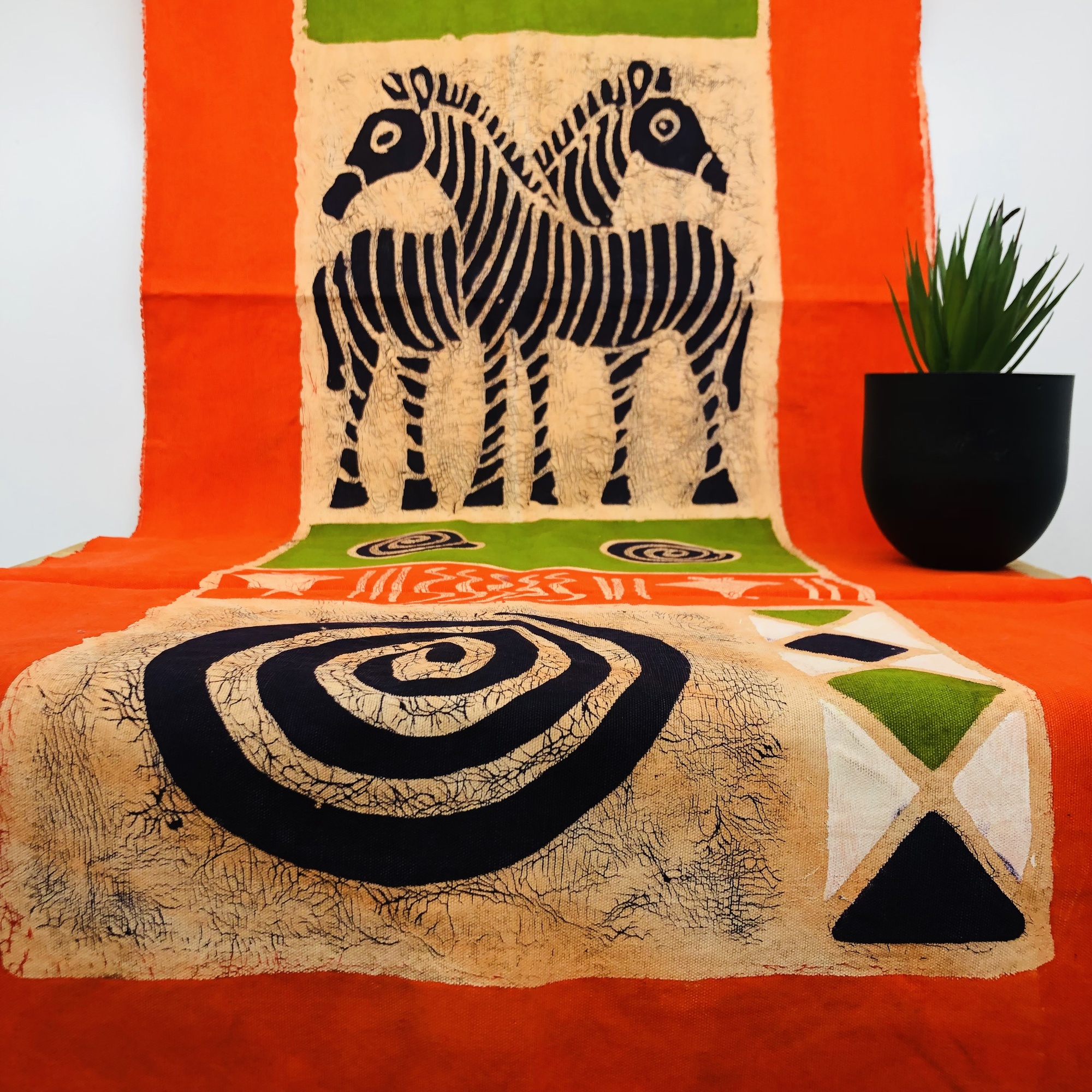 Tumbizi African Hand-block Print Table Runner - Image 6