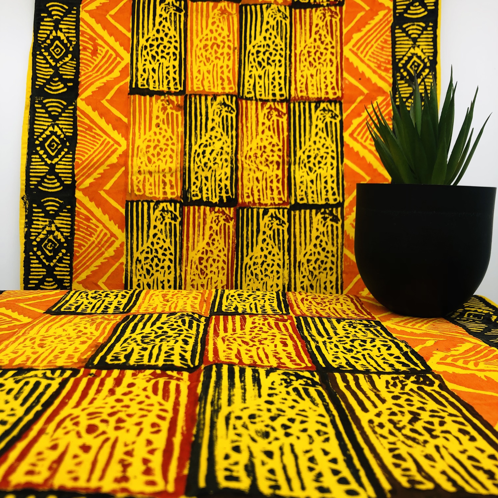 Twiza African Hand-block Print Table Runner - Image 3