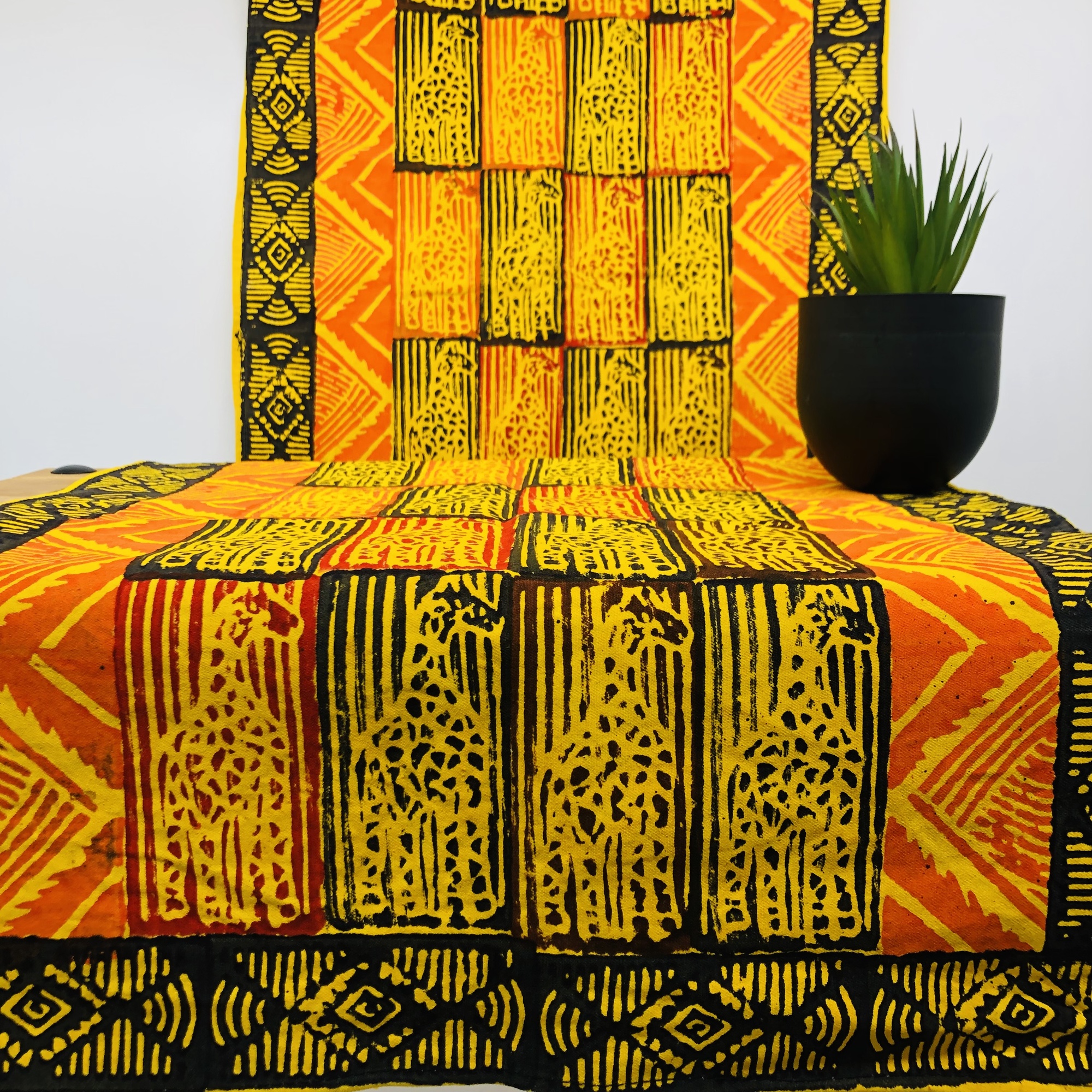 Twiza African Hand-block Print Table Runner - Image 4
