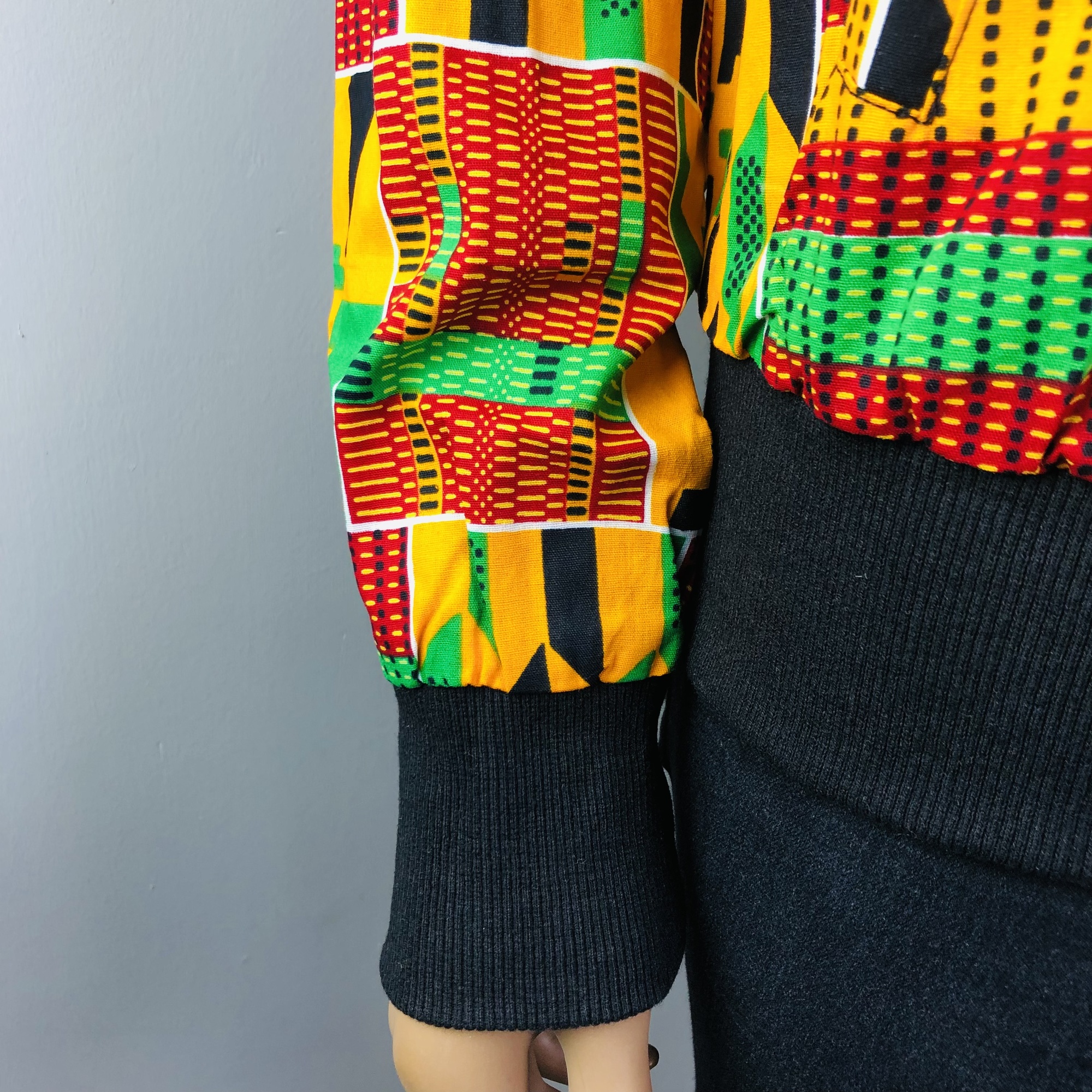 Women's Kenterised African Print Bomber Jacket - Image 9