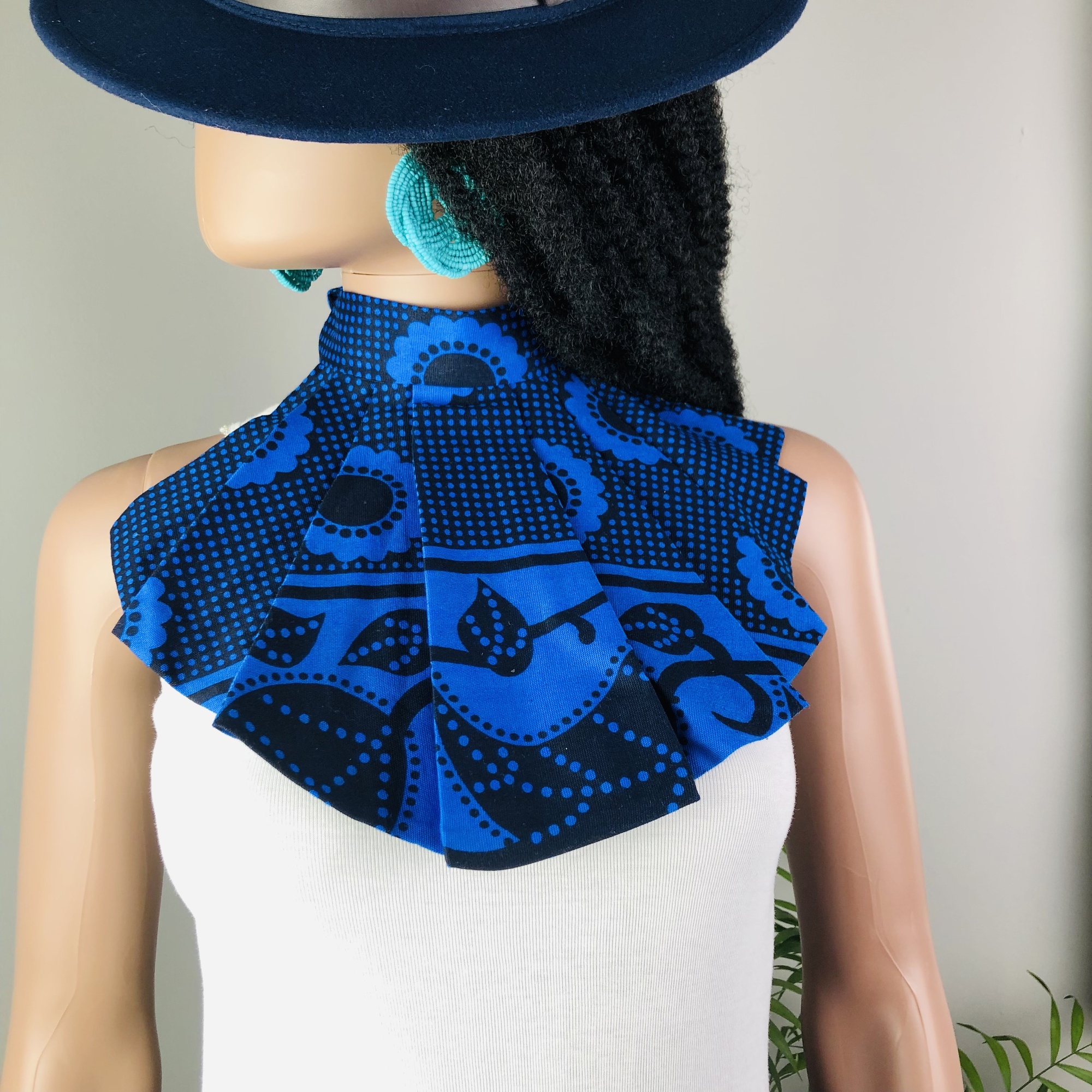 Kanga Style-fix Ladies African Print Jabot Neckpiece