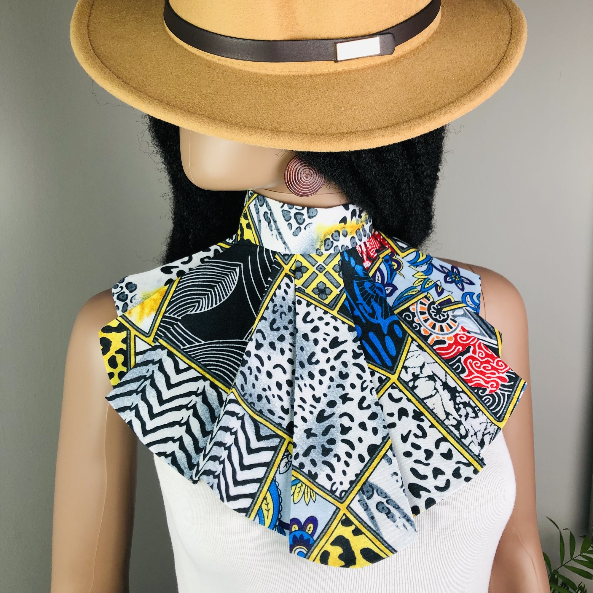 Adalu Style-fix Ladies African Print Jabot Neckpiece - Image 6