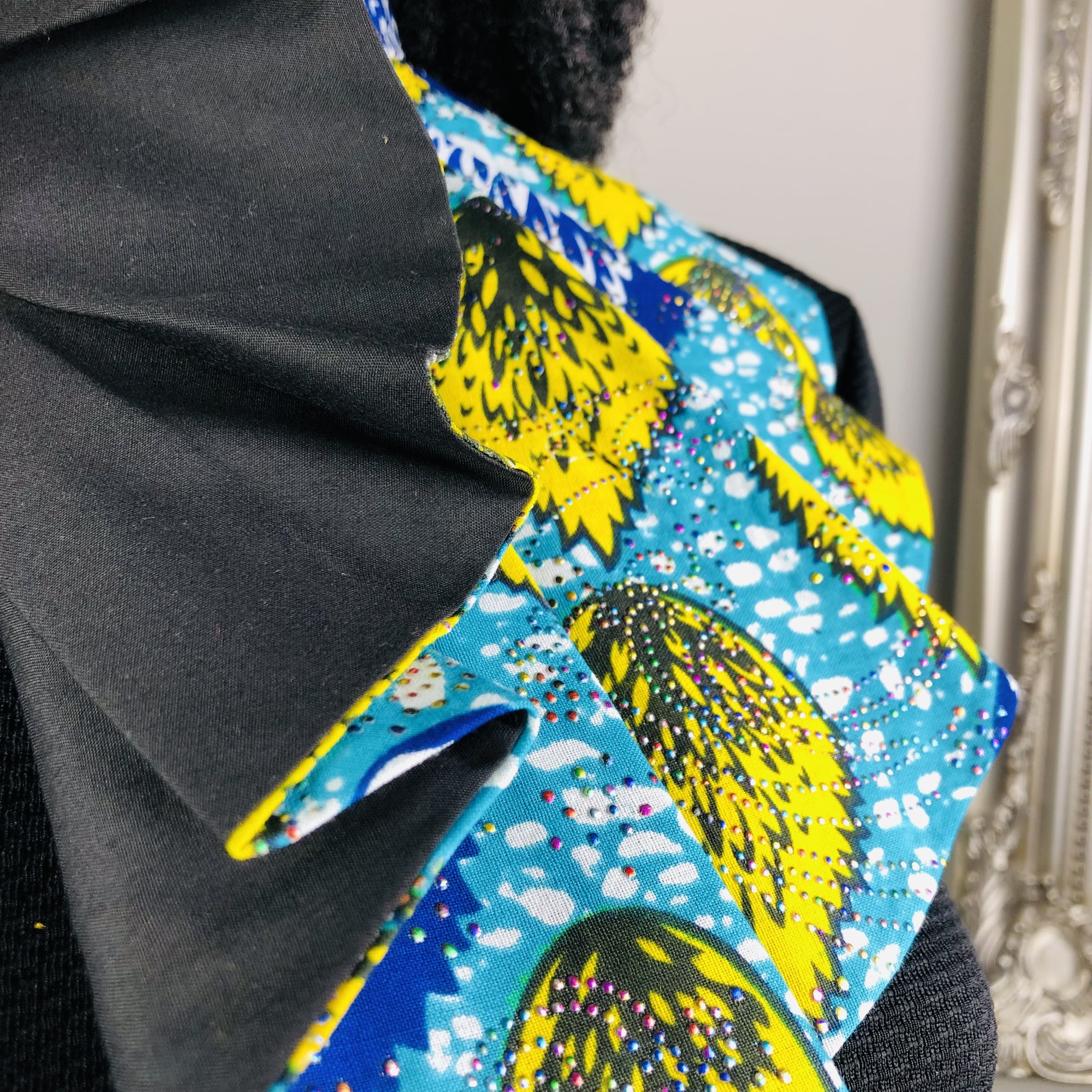 Anga Style-fix Ladies African Print Jabot Neckpiece - Image 9
