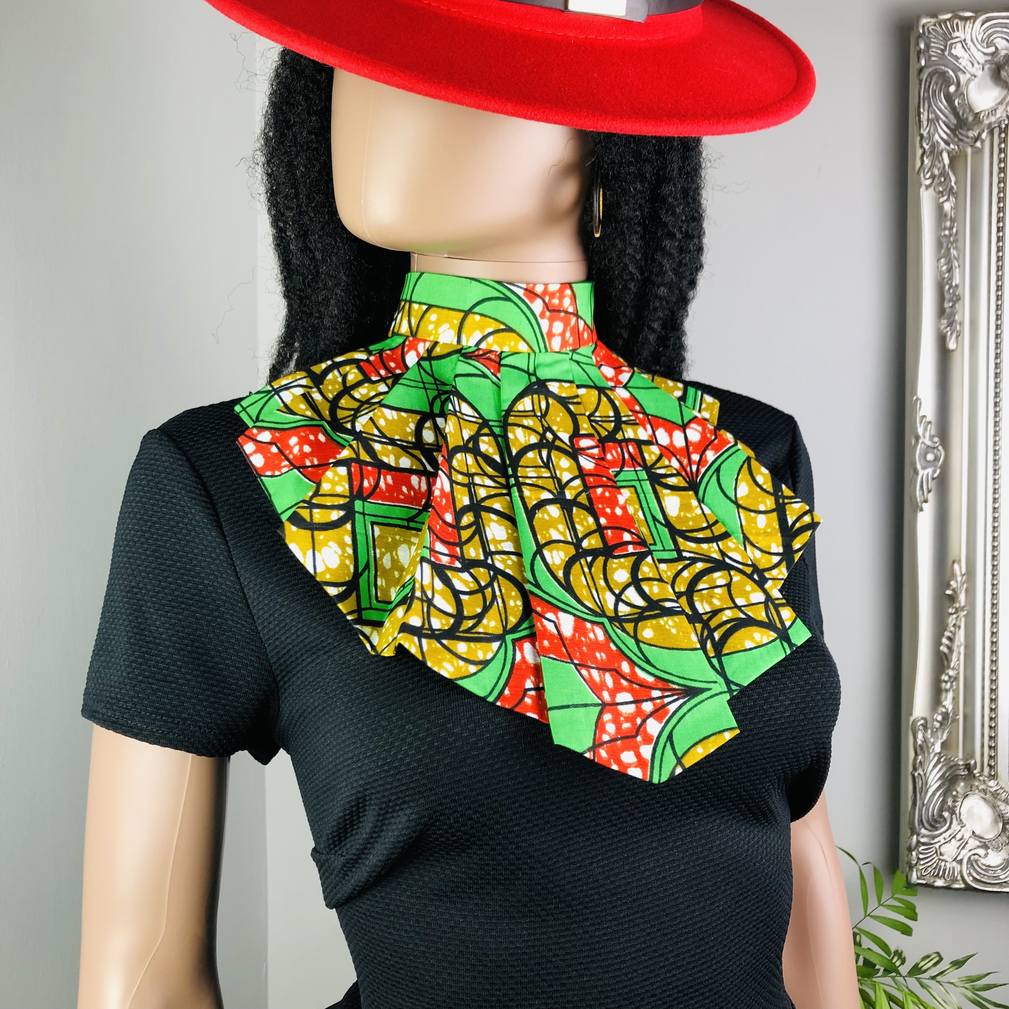 Bendera Style-fix Ladies African Print Jabot Neckpiece - Image 5