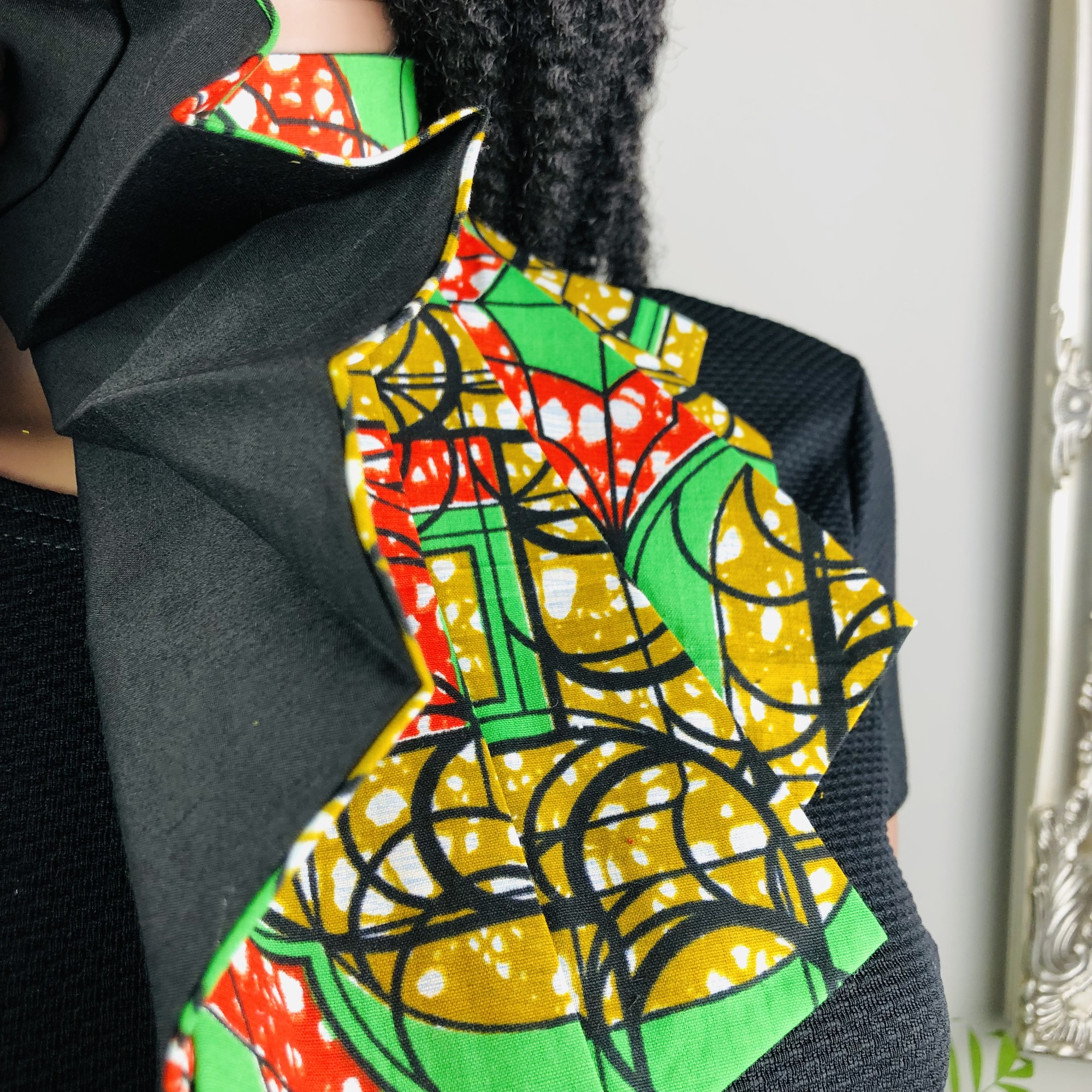 Bendera Style-fix Ladies African Print Jabot Neckpiece - Image 9