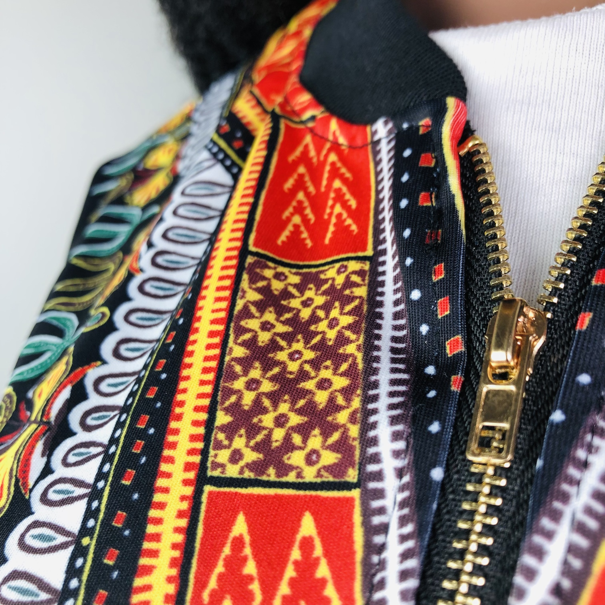 Dashiki Lightweight Bomber Jacket - black - Image 6