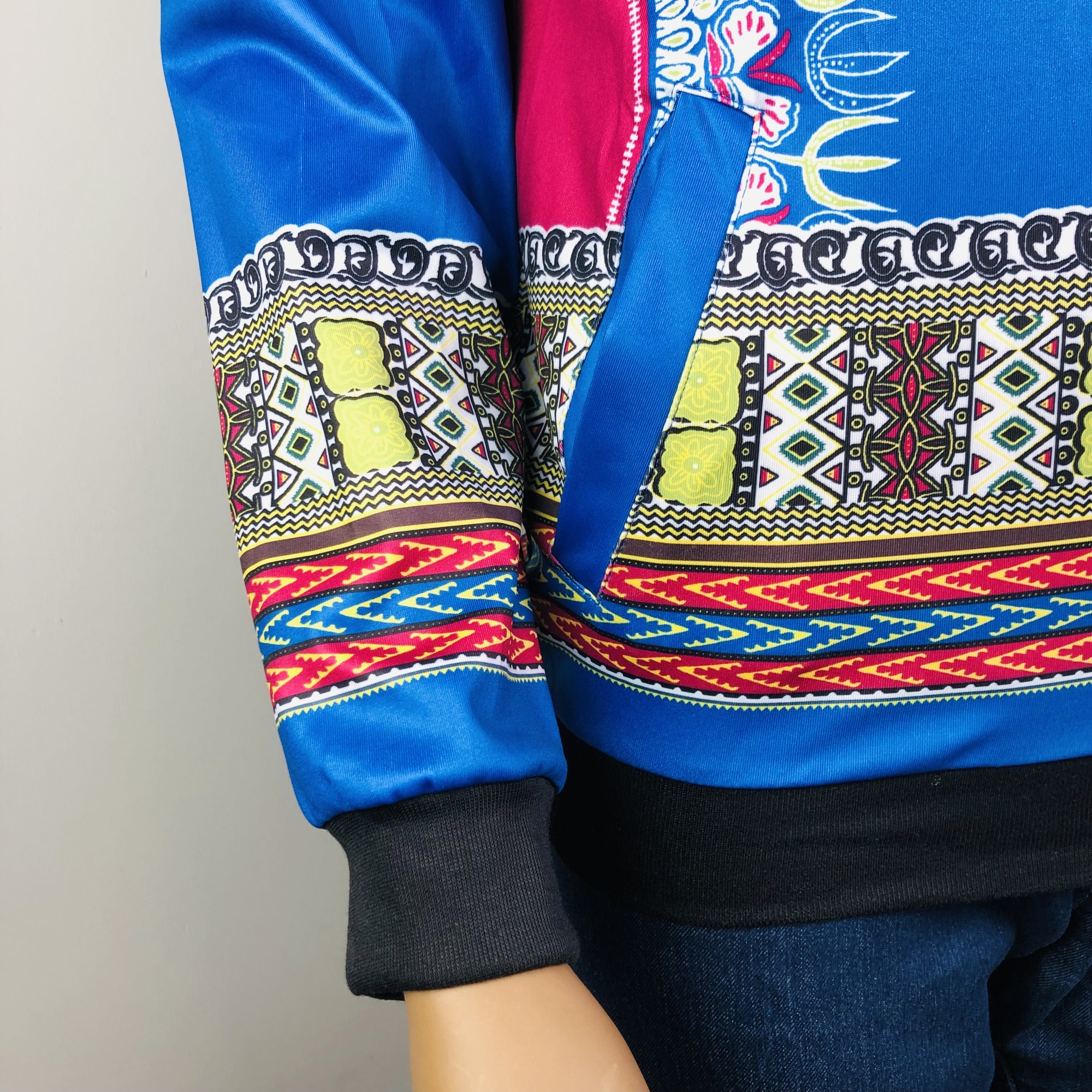 Dashiki Lightweight  Bomber Jacket - blue - Image 5
