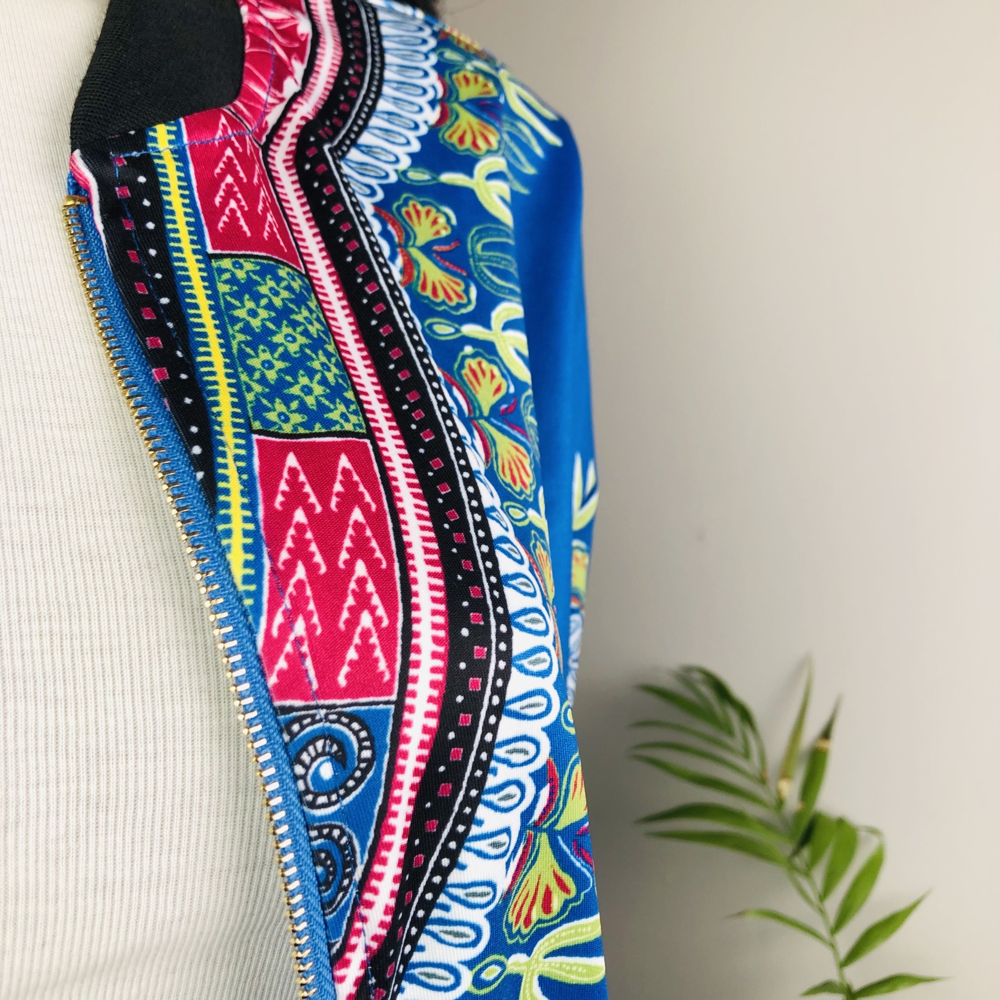 Dashiki Lightweight  Bomber Jacket - blue - Image 9