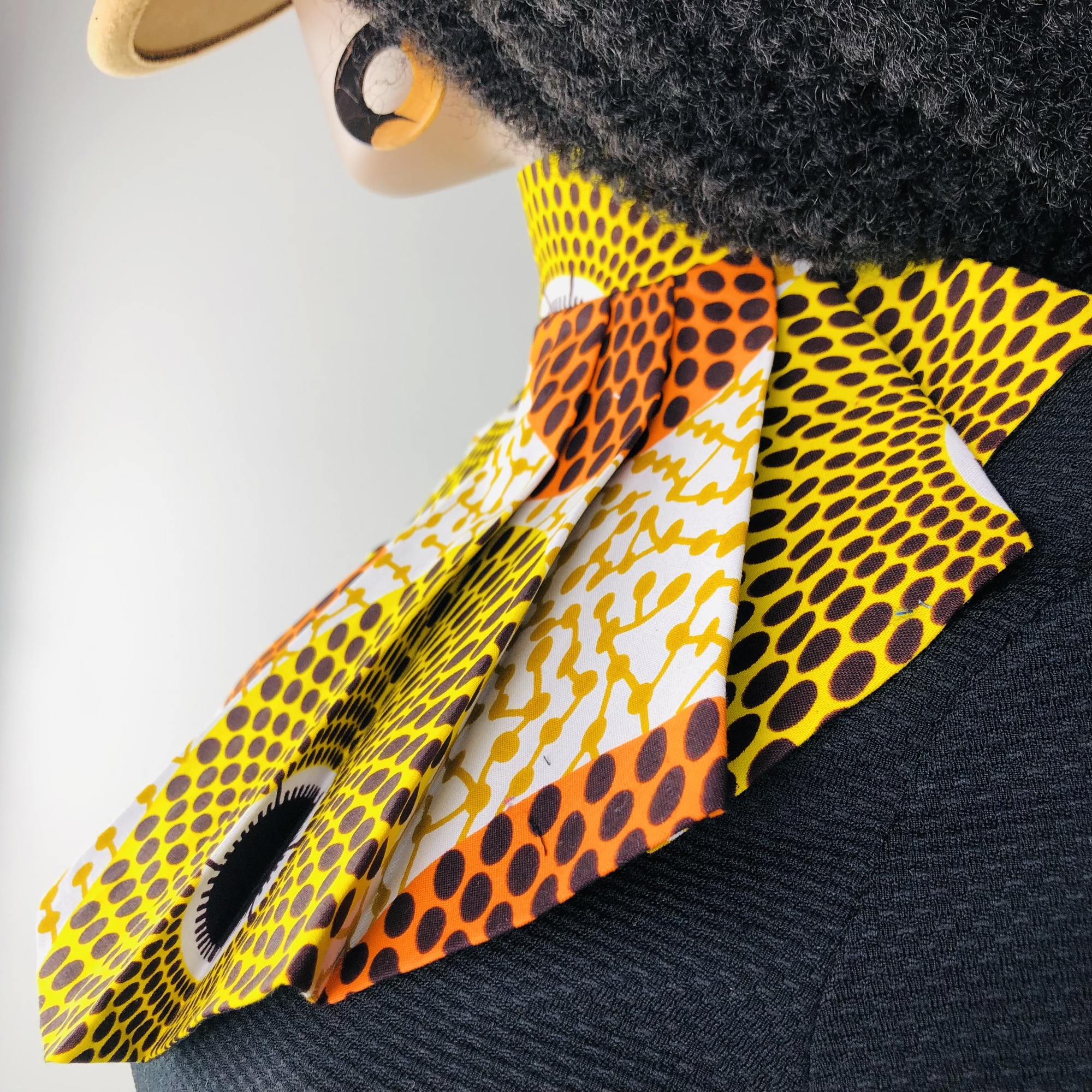 Duara Style-fix Ladies African Print Jabot Neckpiece - Image 5