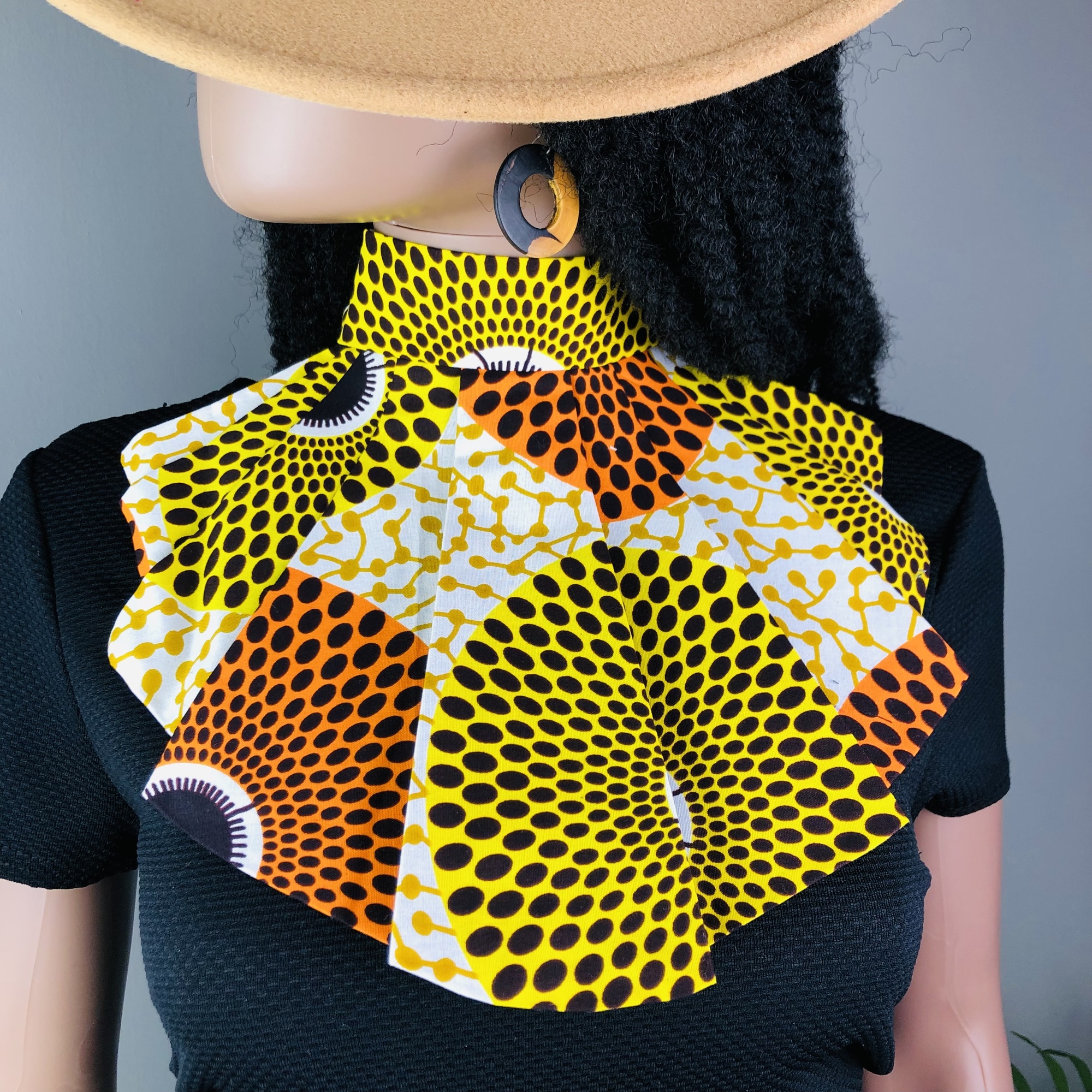 Duara Style-fix Ladies African Print Jabot Neckpiece - Image 4