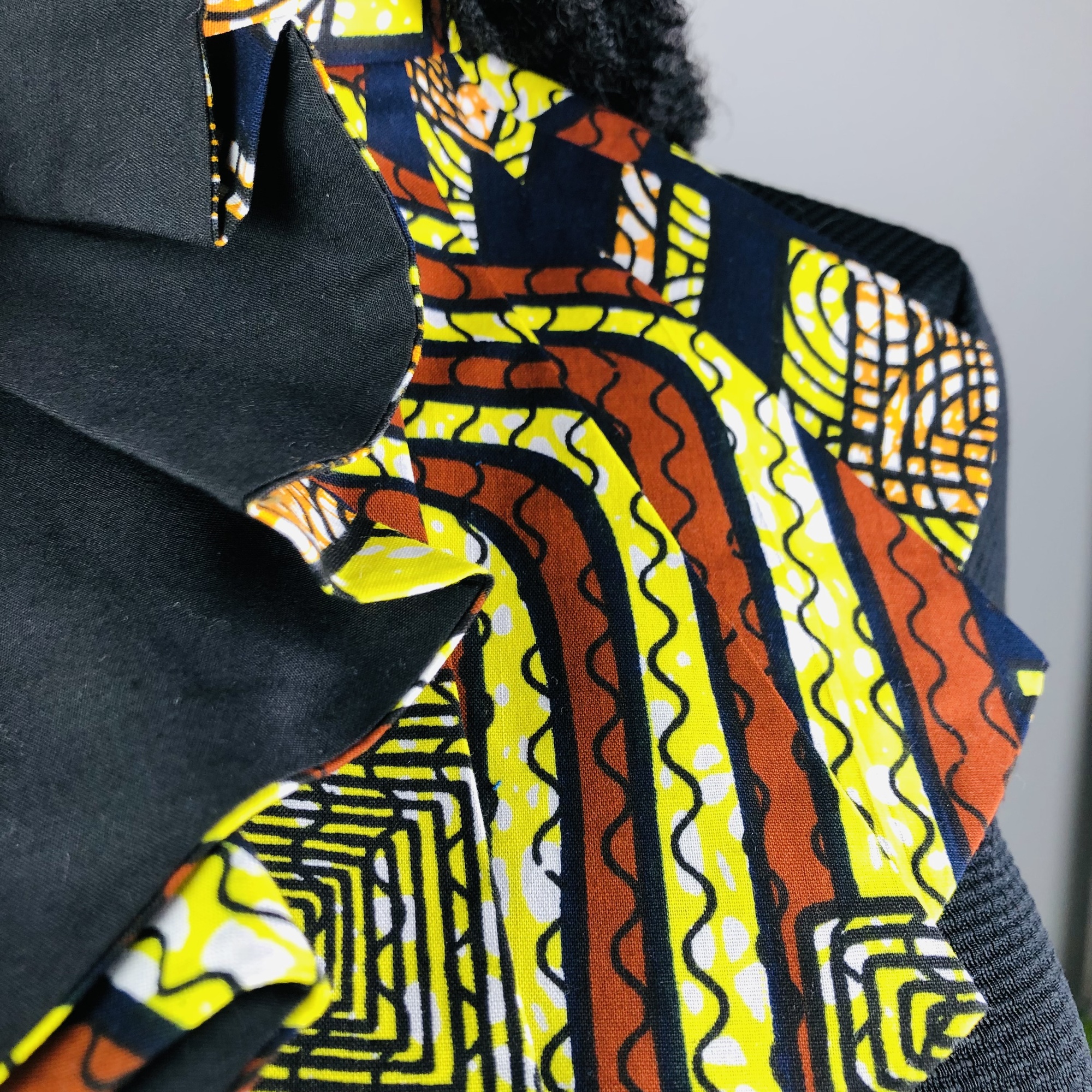 Esinsundu Style-fix Ladies African Print Jabot Neckpiece - Image 3