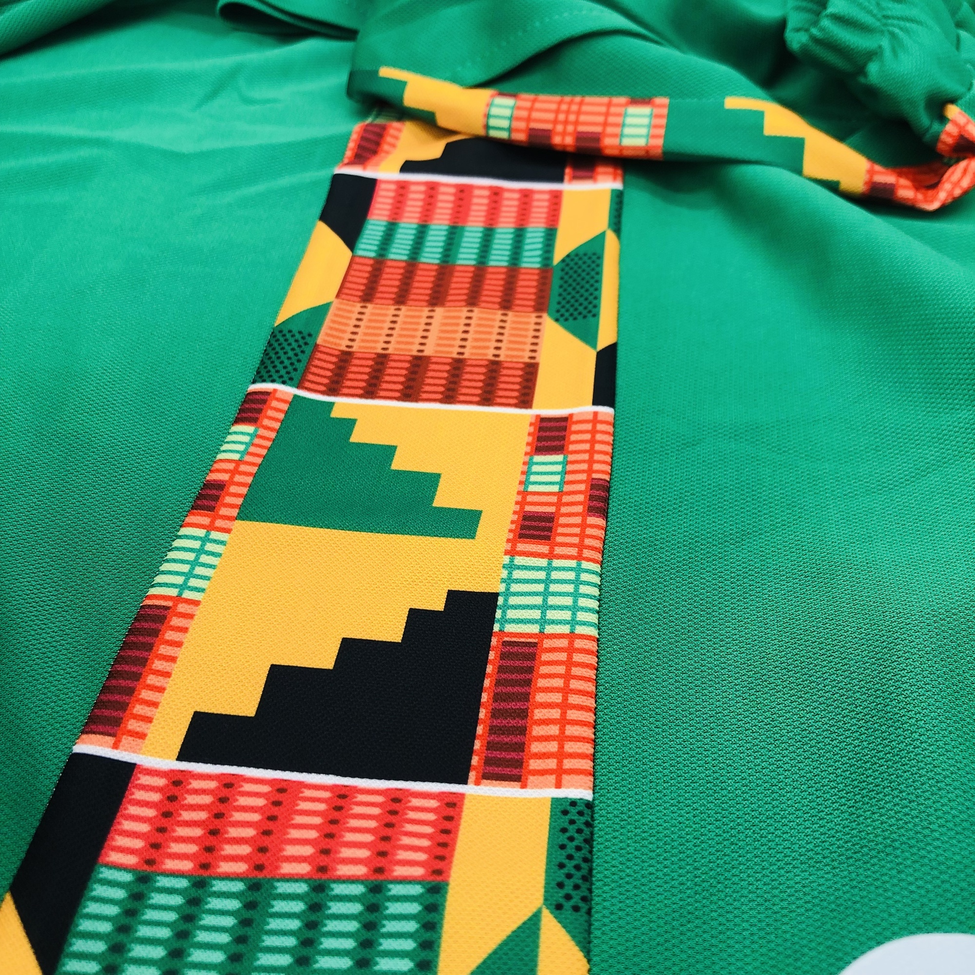 Green Kenterised 2-Piece Men's African Print Mesh Quick Dry Fitness Shorts and T-shirt - Image 4