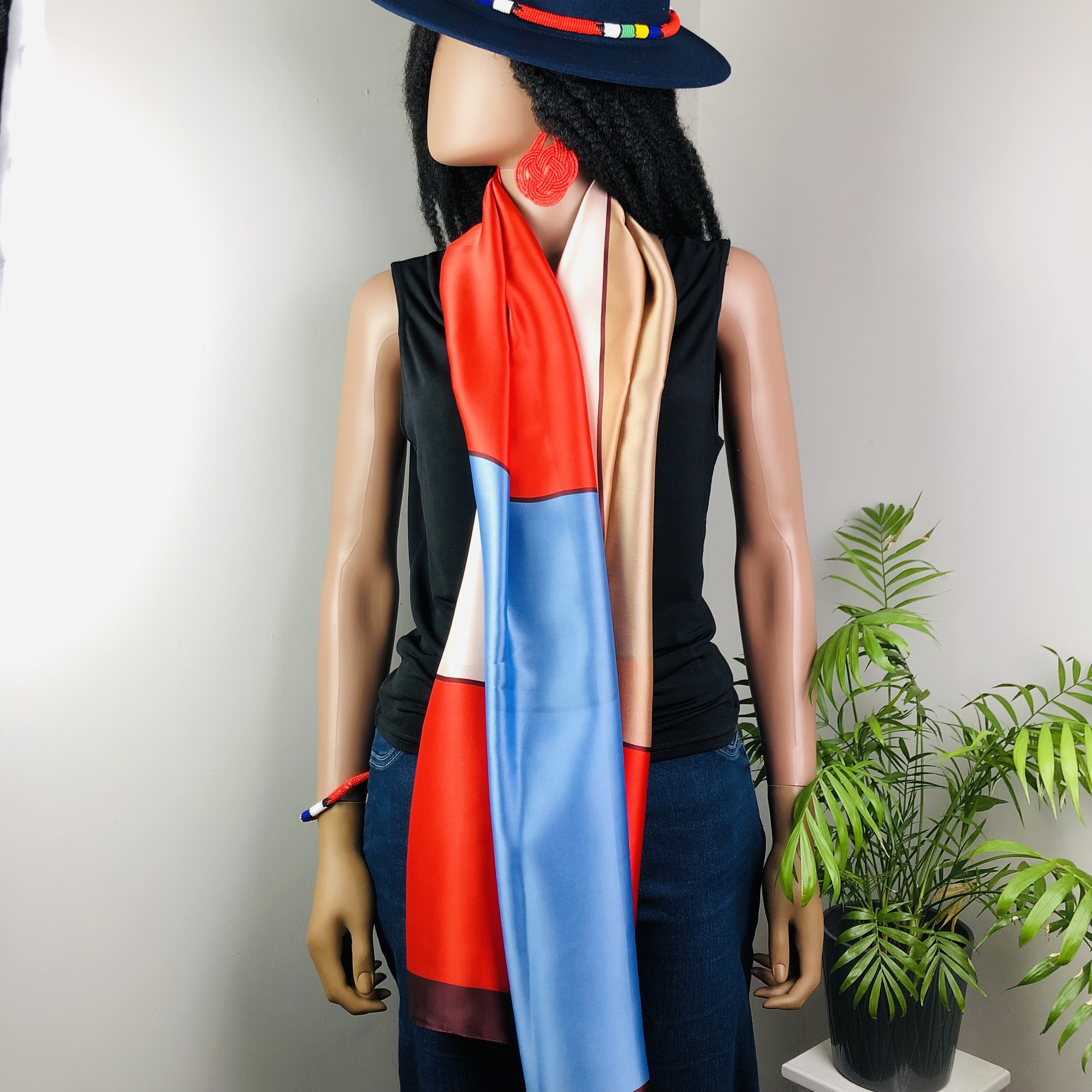 Nhengeni Tutti-frutti Geometric Jumbo Scarf - Image 7