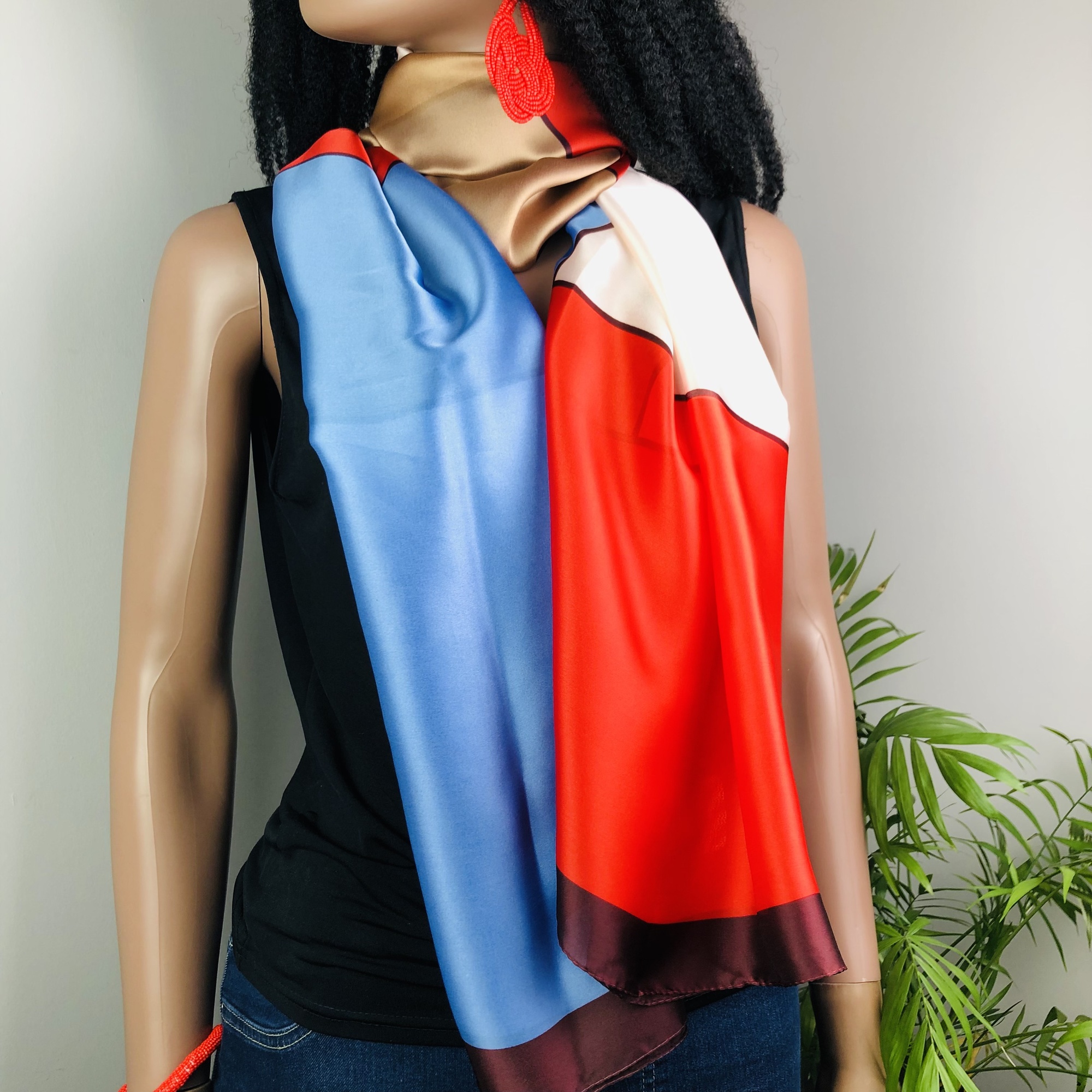 Nhengeni Tutti-frutti Geometric Jumbo Scarf - Image 9