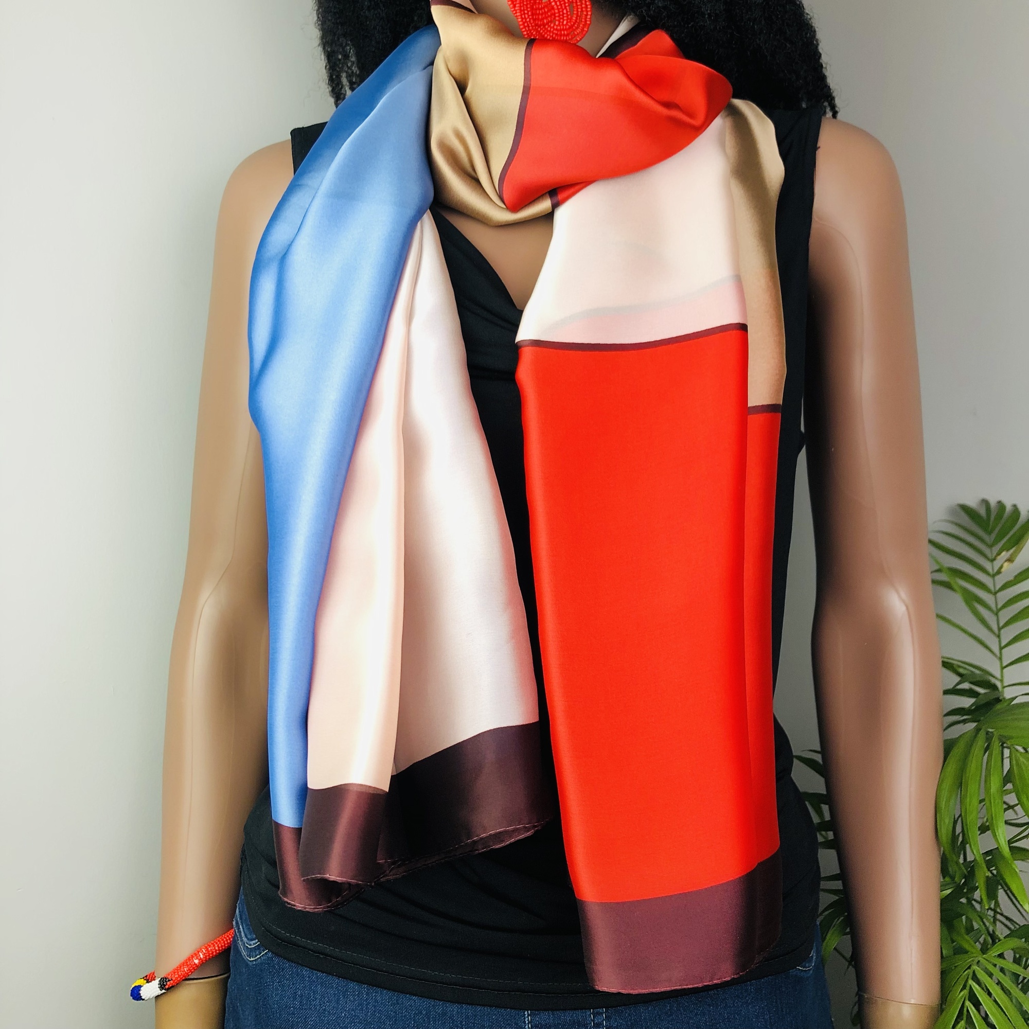 Nhengeni Tutti-frutti Geometric Jumbo Scarf - Image 4