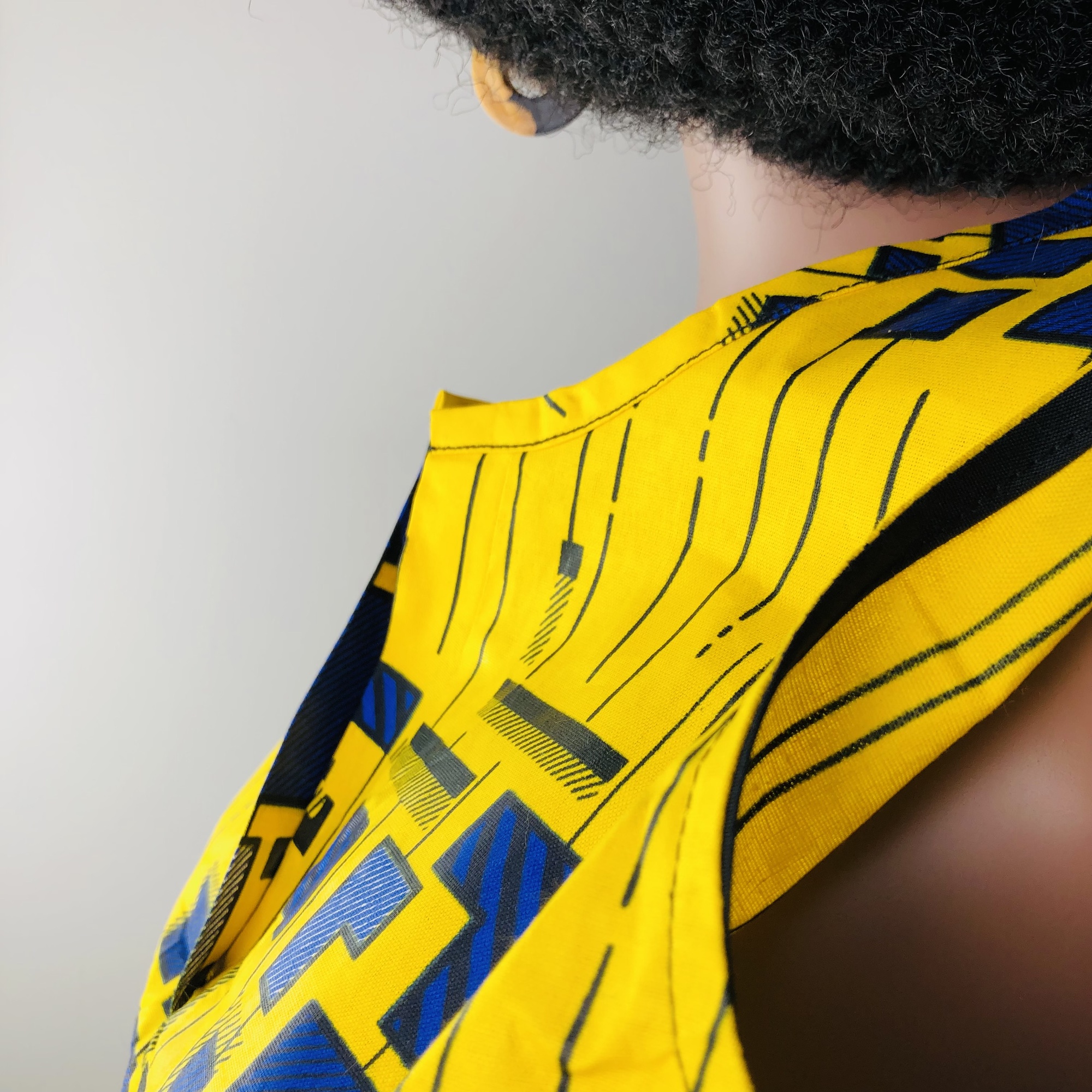Njano Ankara sleeveless top - Image 13