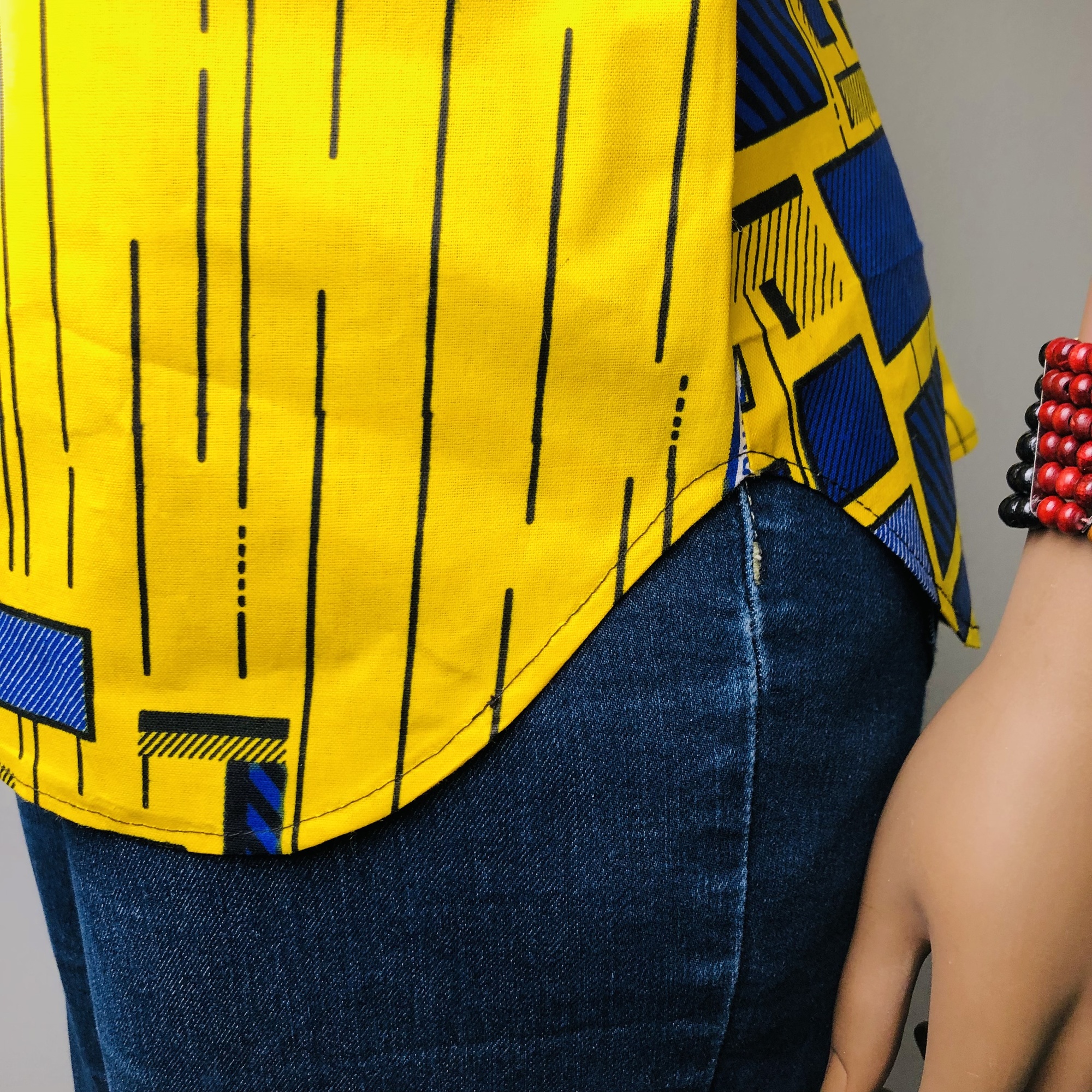 Njano Ankara sleeveless top - Image 12
