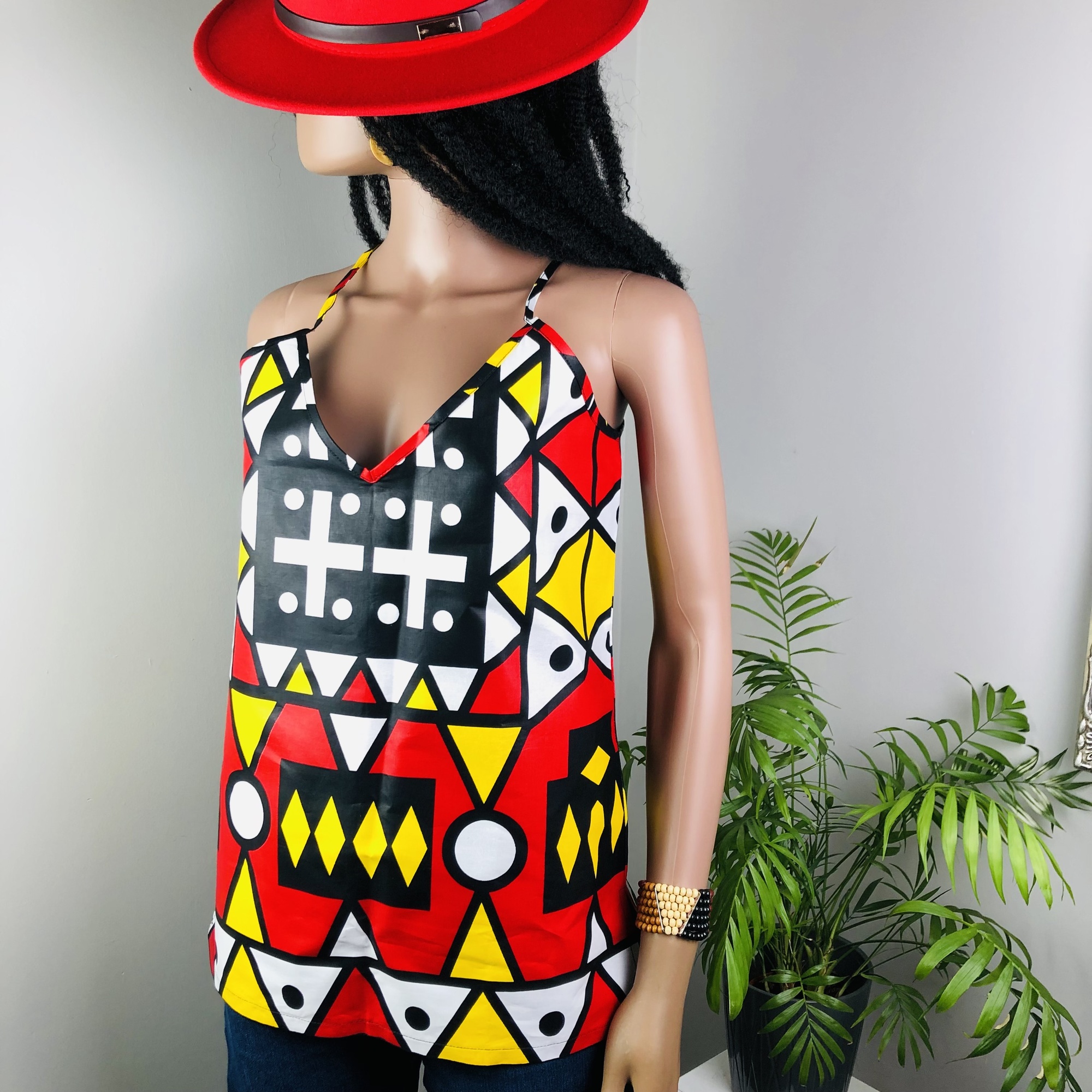 Red Samakaka Print Cami Top - Image 6