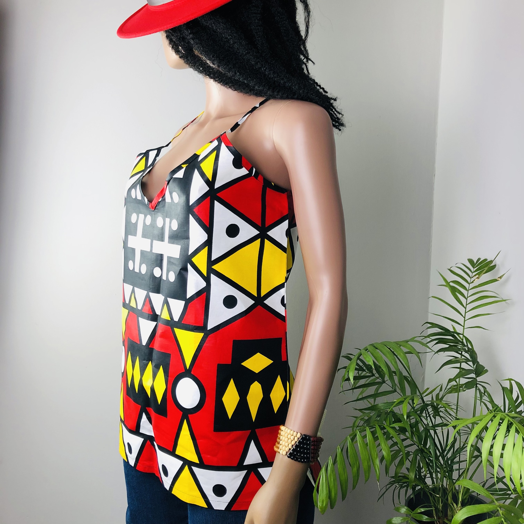 Red Samakaka Print Cami Top - Image 5