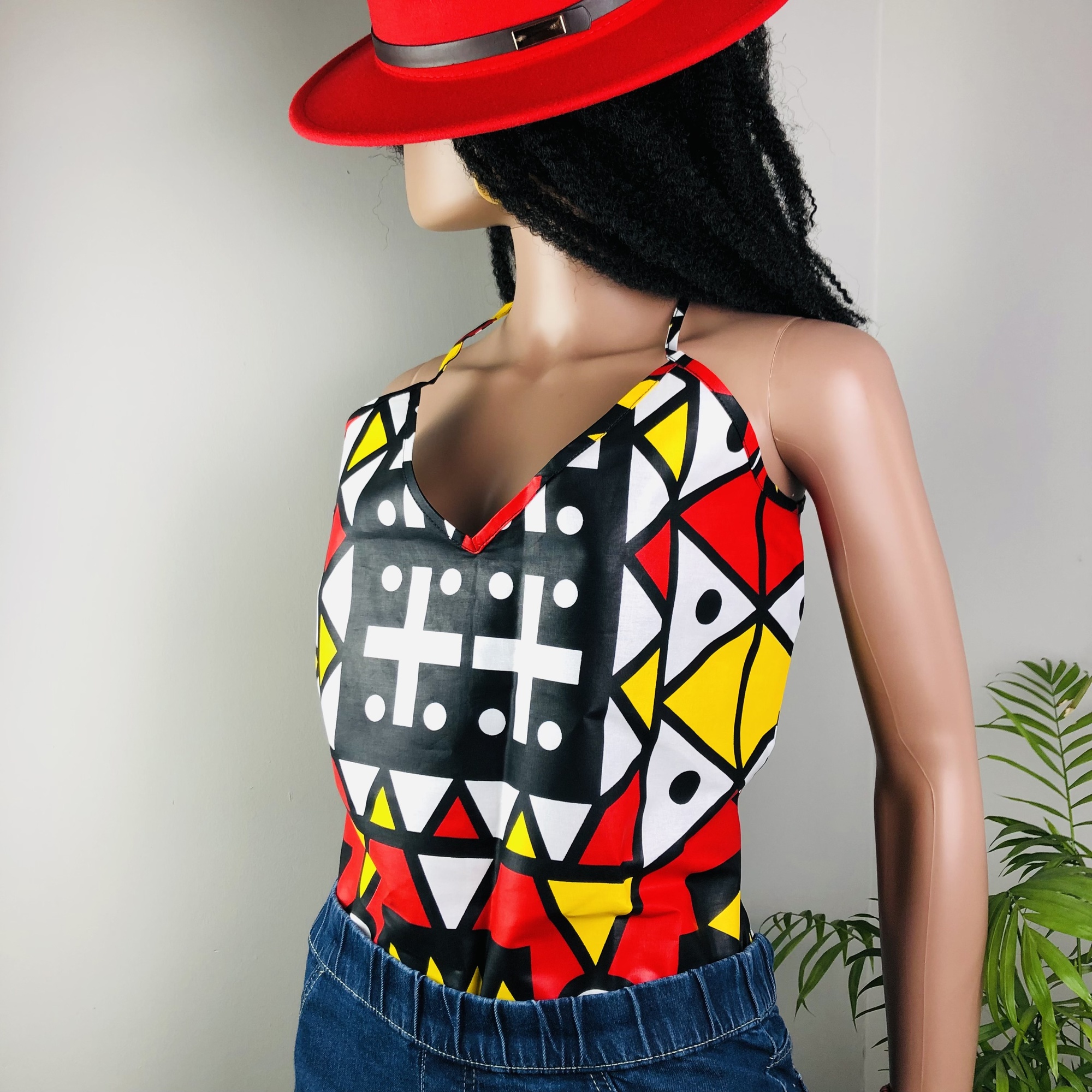 Red Samakaka Print Cami Top - Image 8