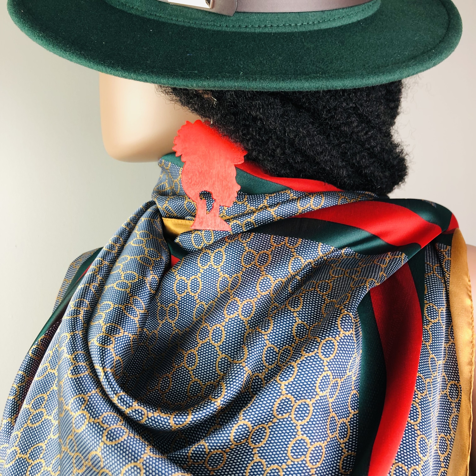 Ufulu Stripe Chain detail Jumbo Scarf - Image 6