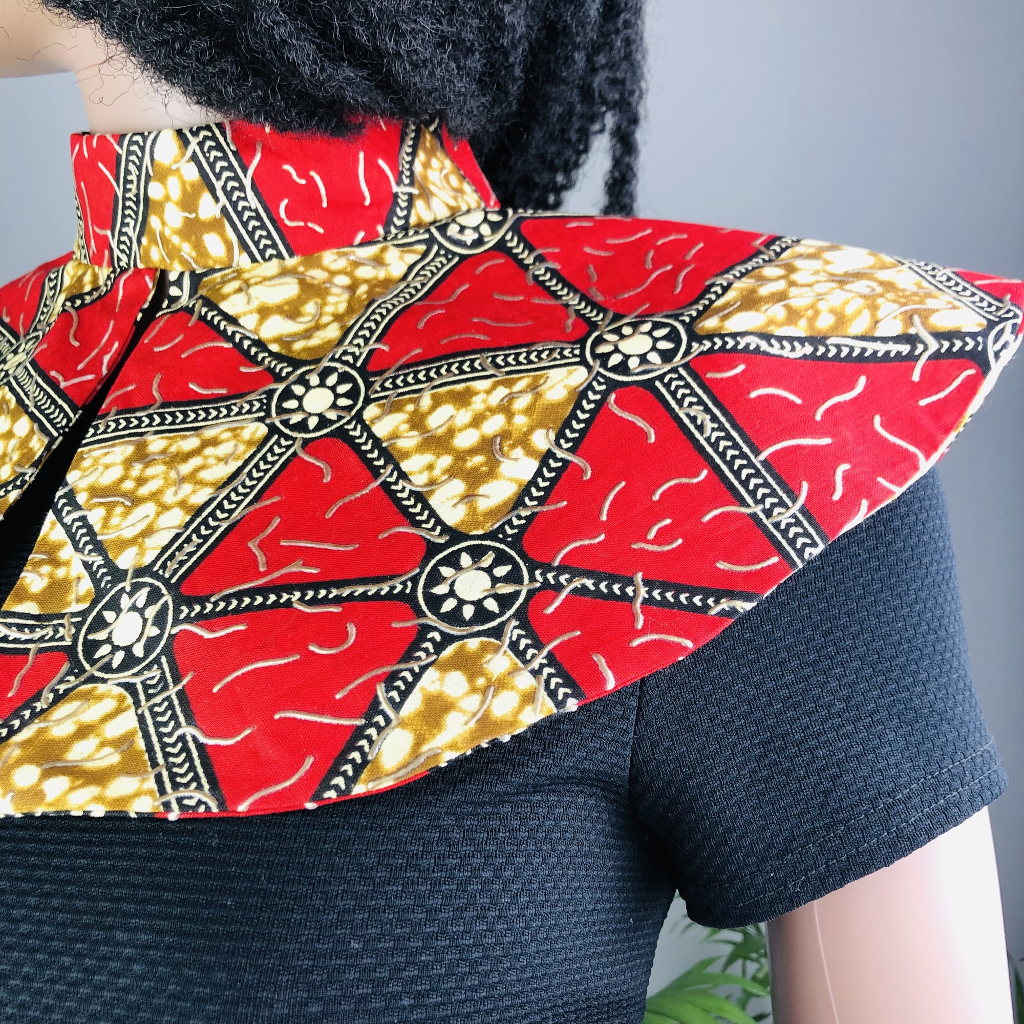 Wakanda Vibes African Print Collar Neckpiece - Image 3