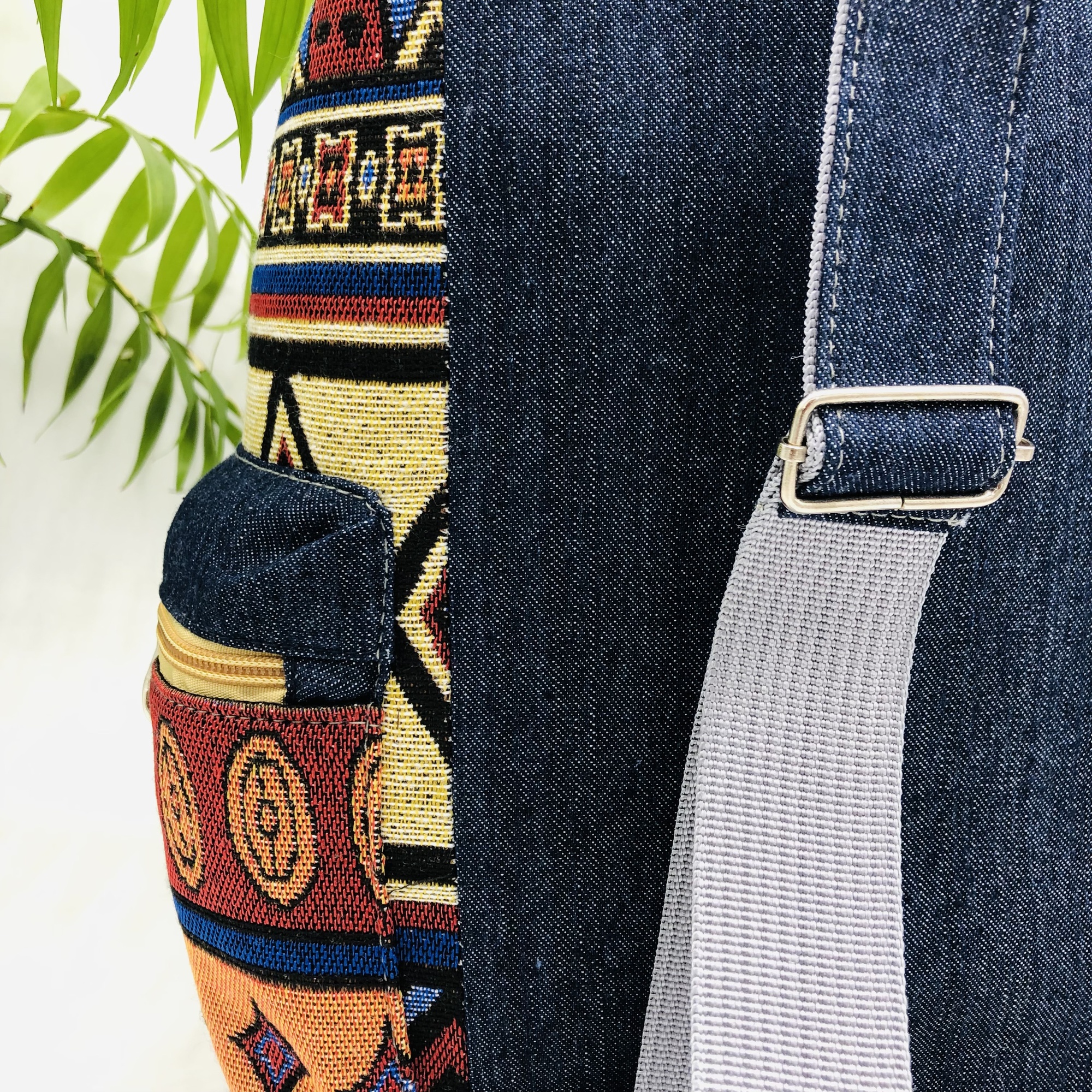 Ibwe African Print Chevron Print Backpack - Image 3